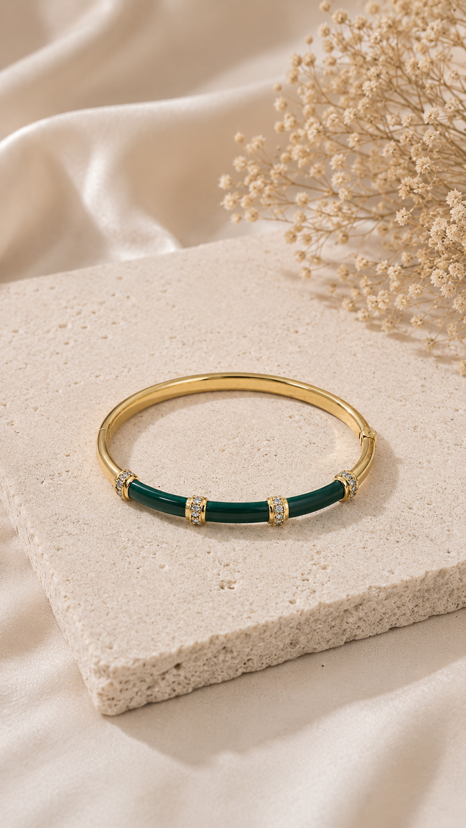 Olive Sparkle Bar Bracelet
