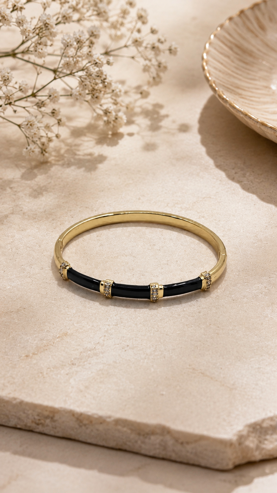 Black Sparkle Bar Bracelet