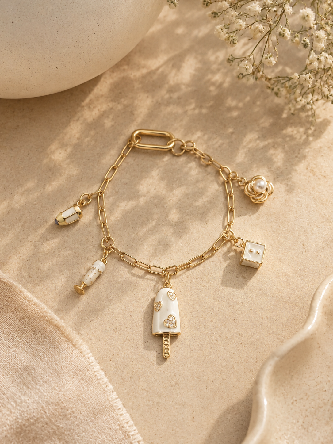 White charm bracelet