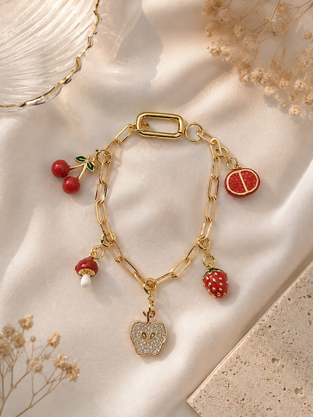 Red charm bracelet