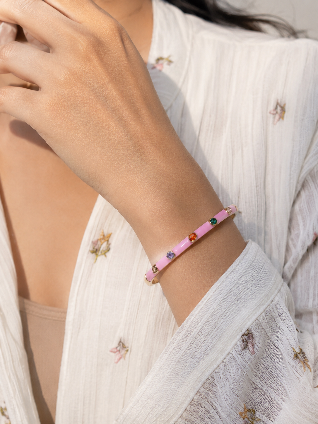 Pink Multi Stone Bracelet