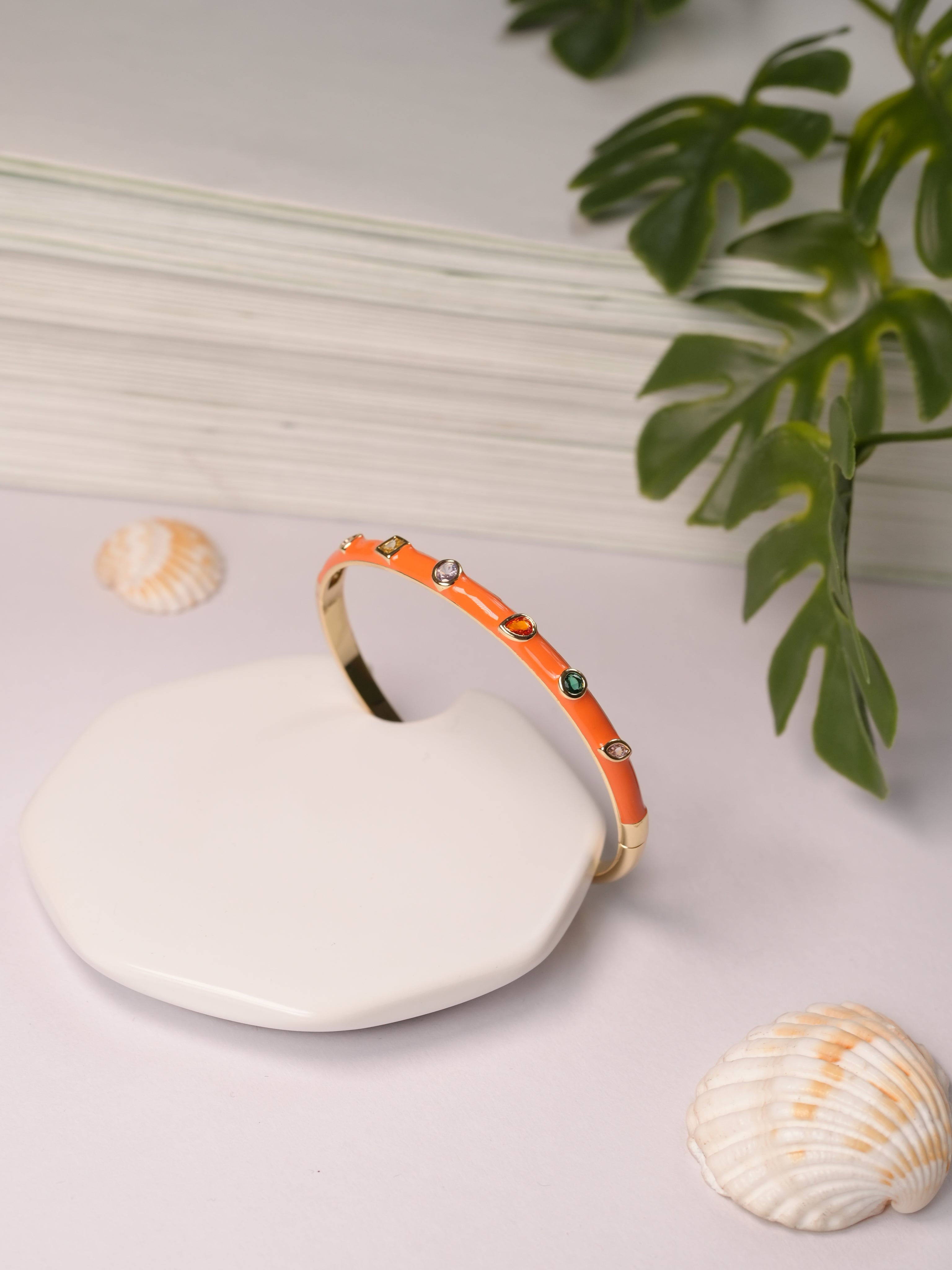 Orange Multi Stone Bracelet