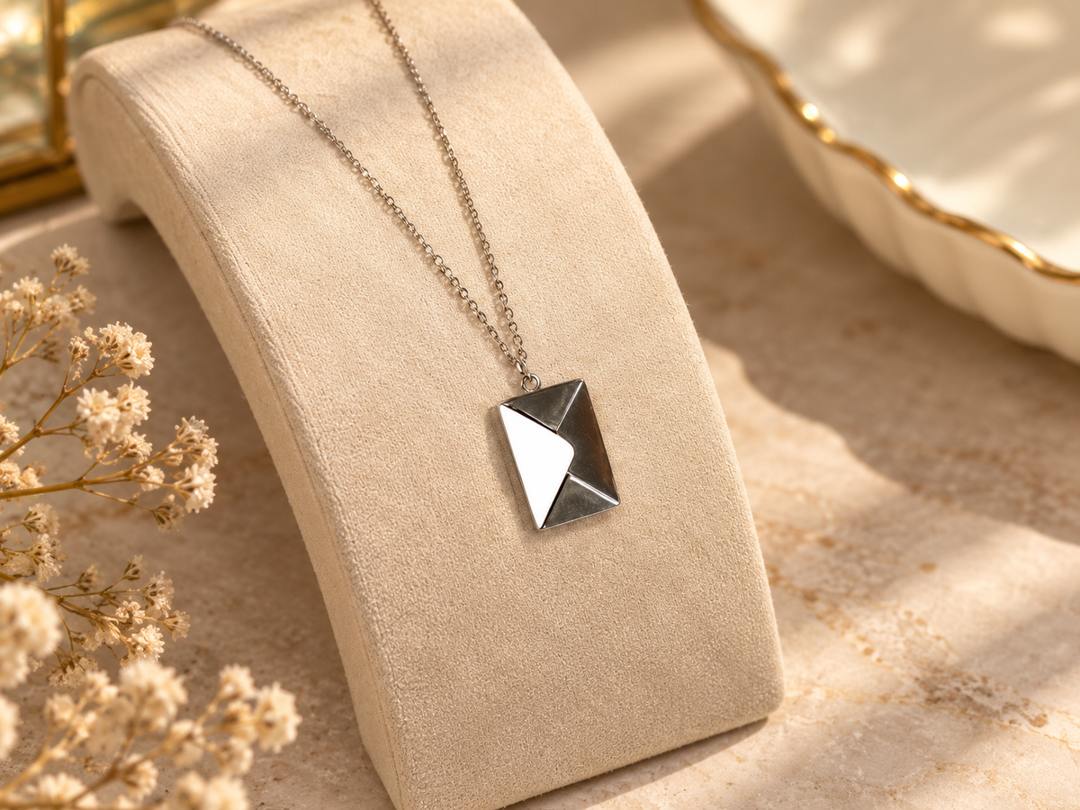Dainty Envelope Pendant Necklace Accessory