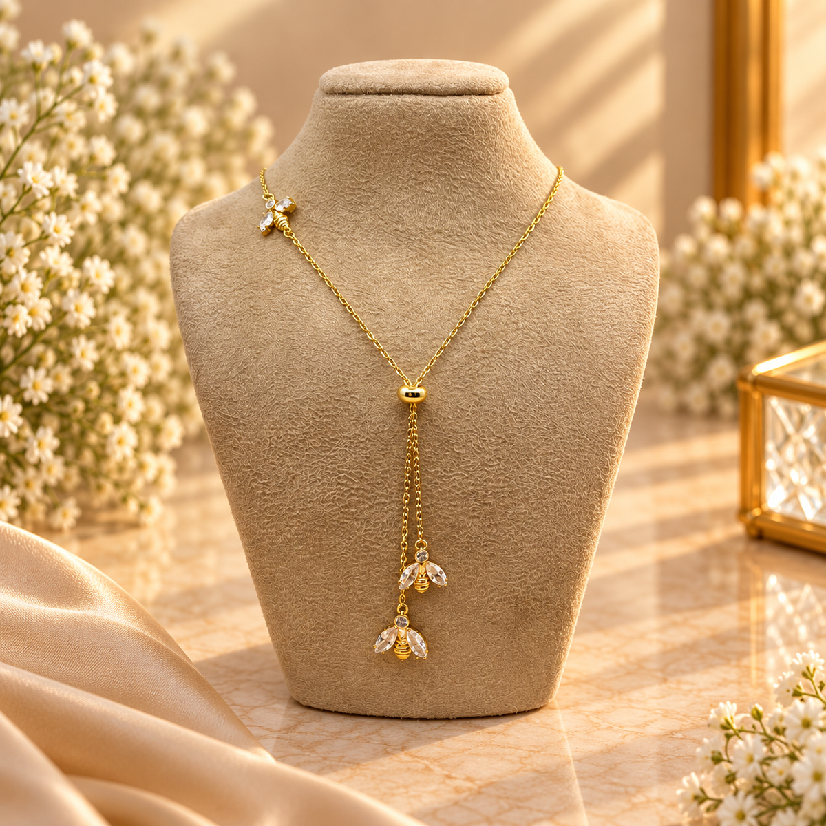 Golden Honeybee Necklace