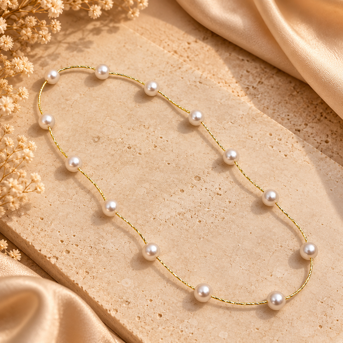 White Pearl Necklace Accessory