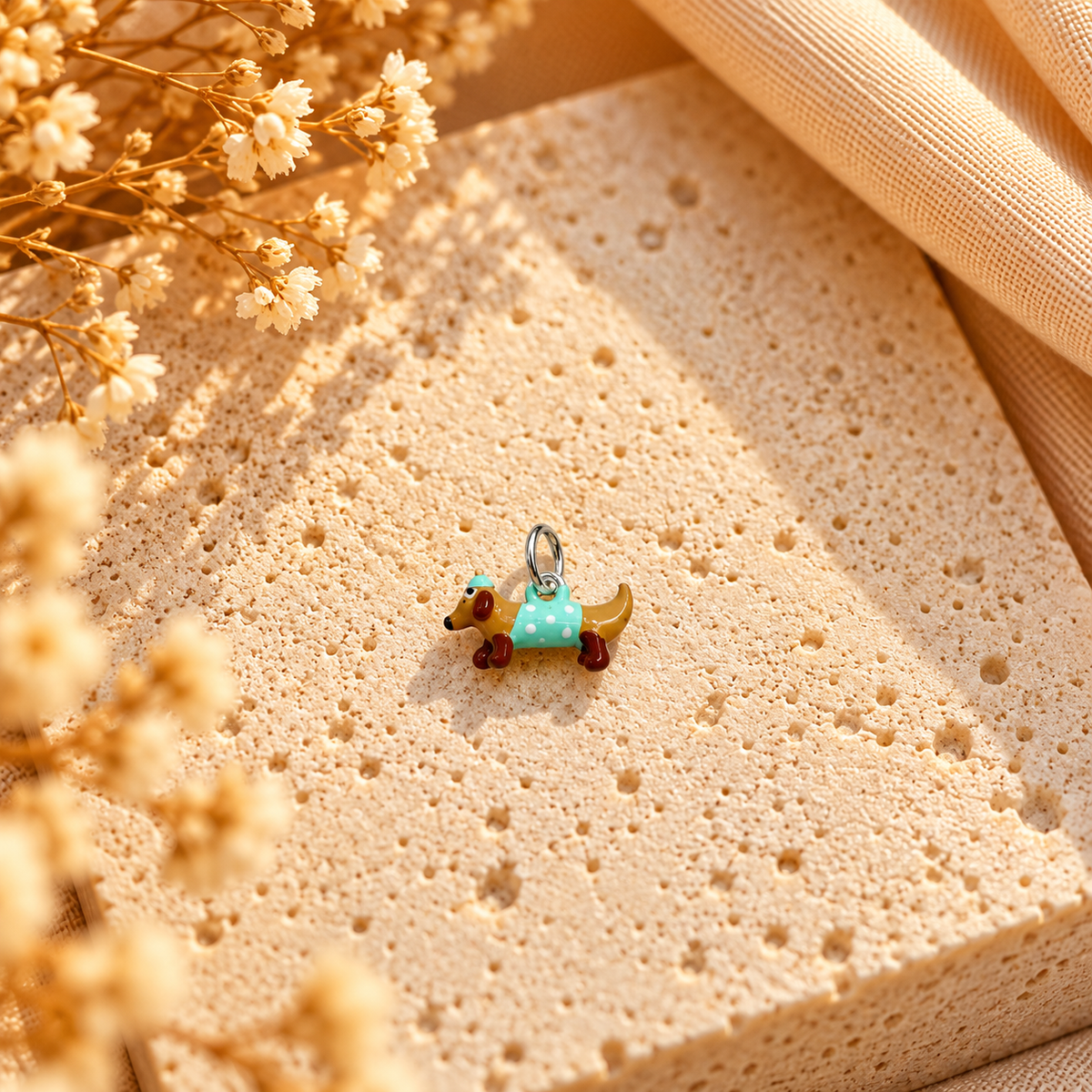 Brown Dog Charm