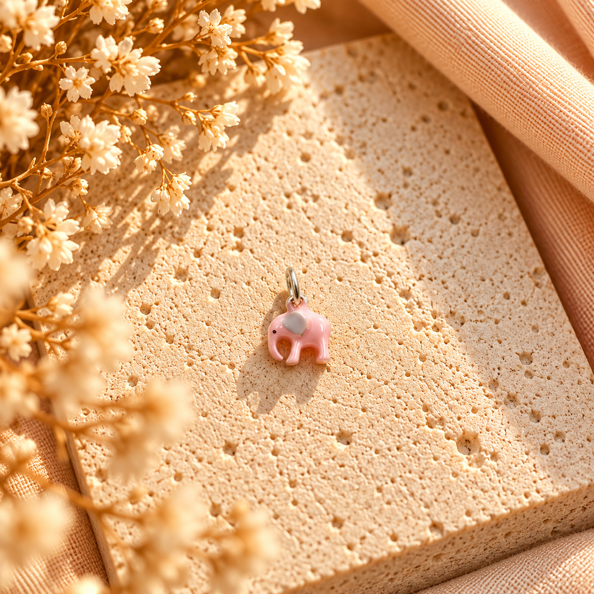 Pink Elephant Charm