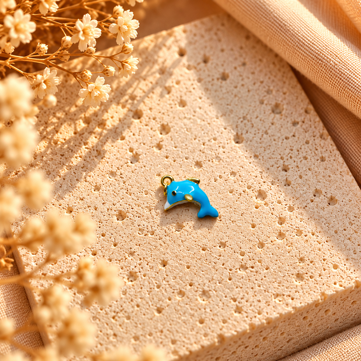 Blue Dolphin Charm
