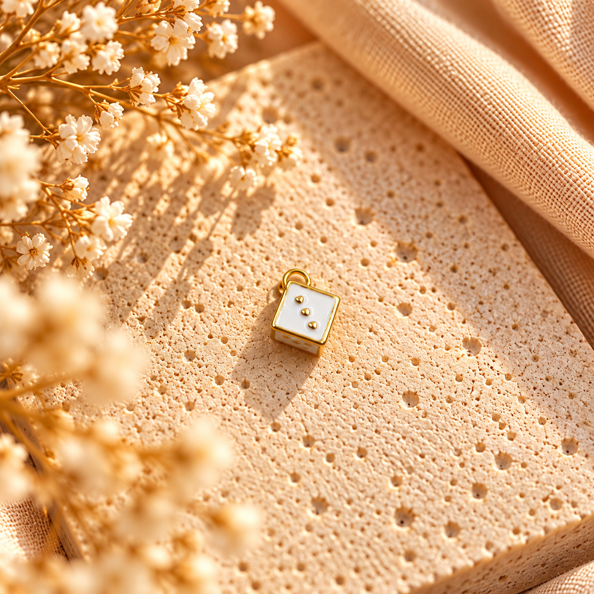 White Dice Charm