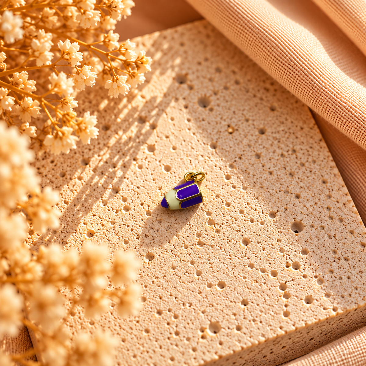 Purple pencil Charm