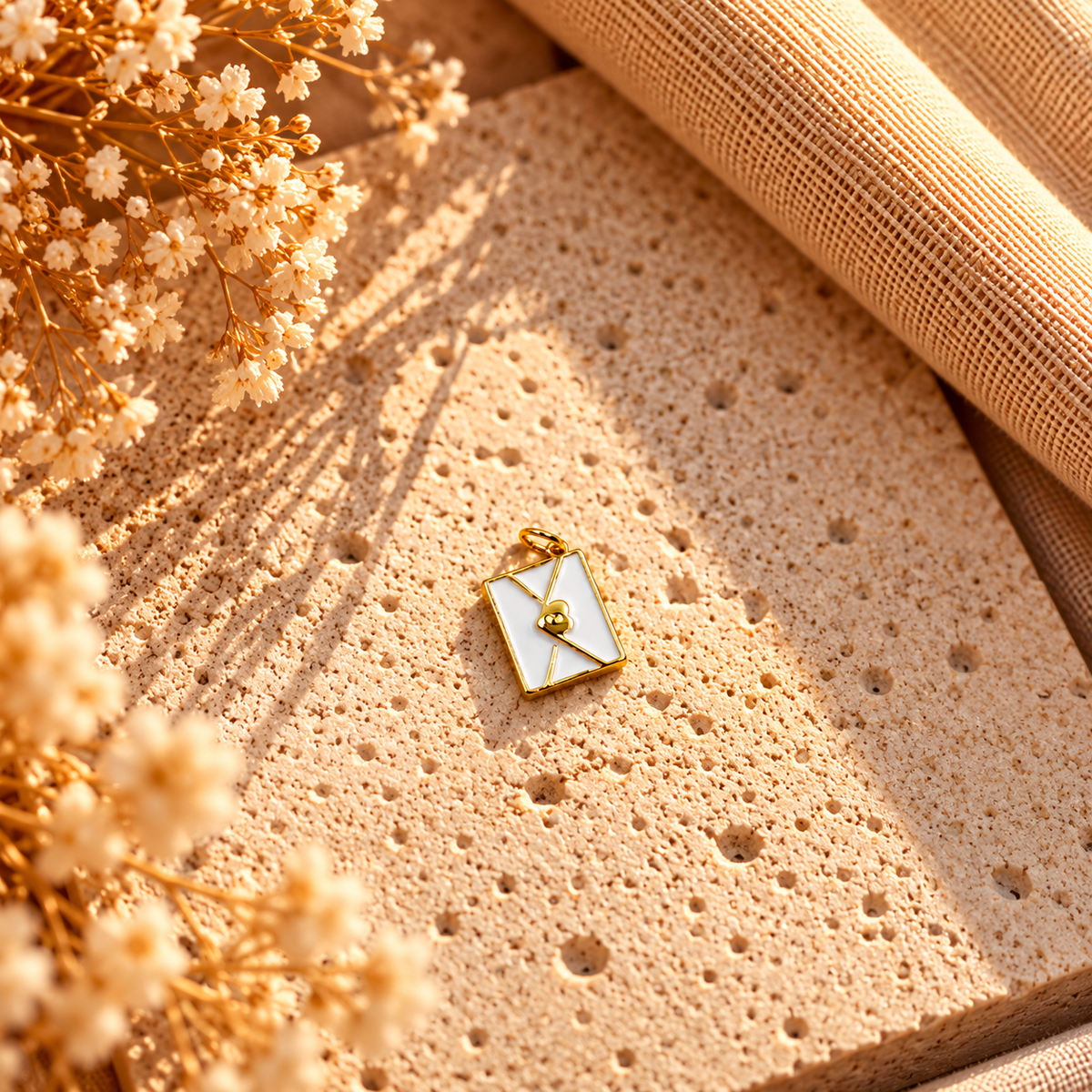White Envelope Charm