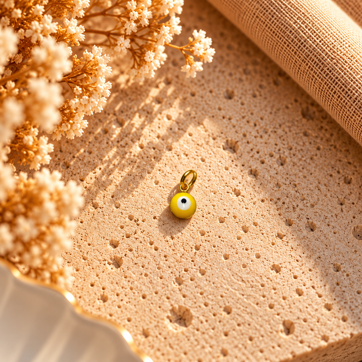 Yellow Eye ball Charm