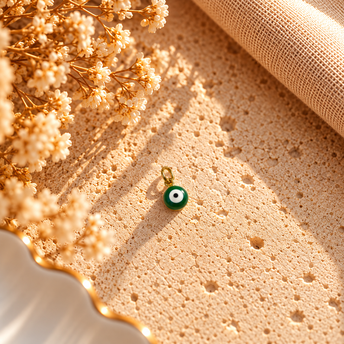 Green Eye ball Charm