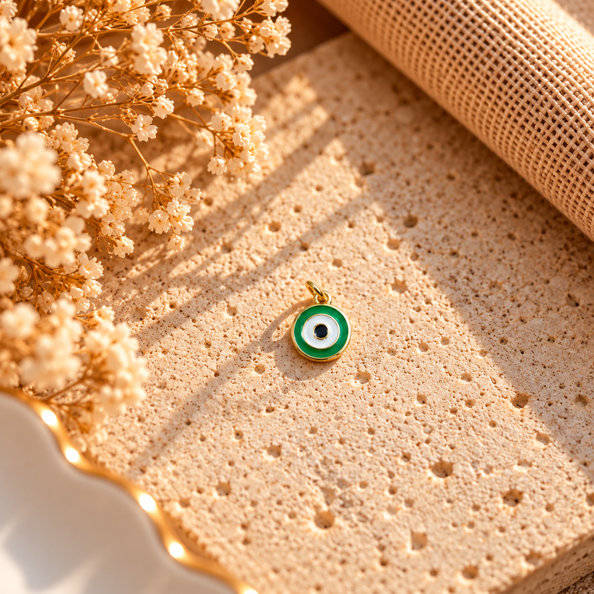 Green Evil Eye Charm