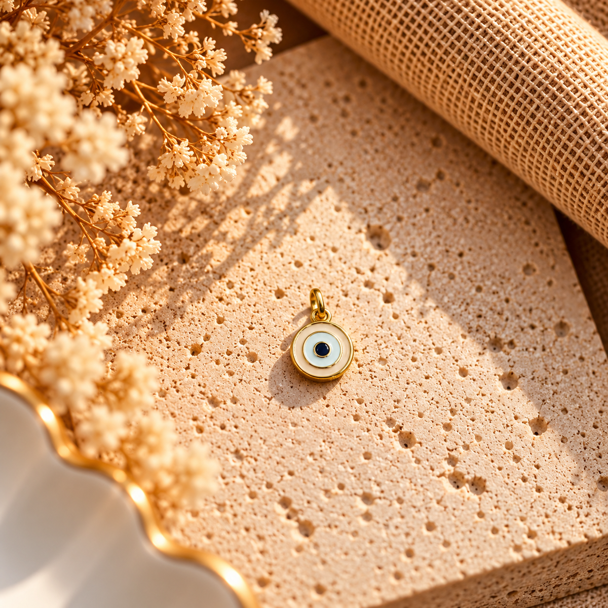 Light skin Evil Eye Charm