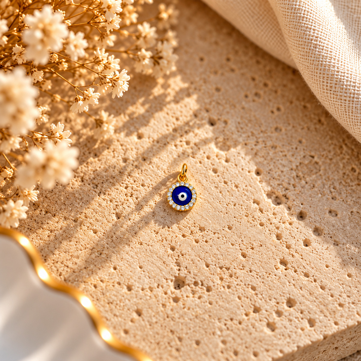 Crystal Evil Eye Charm