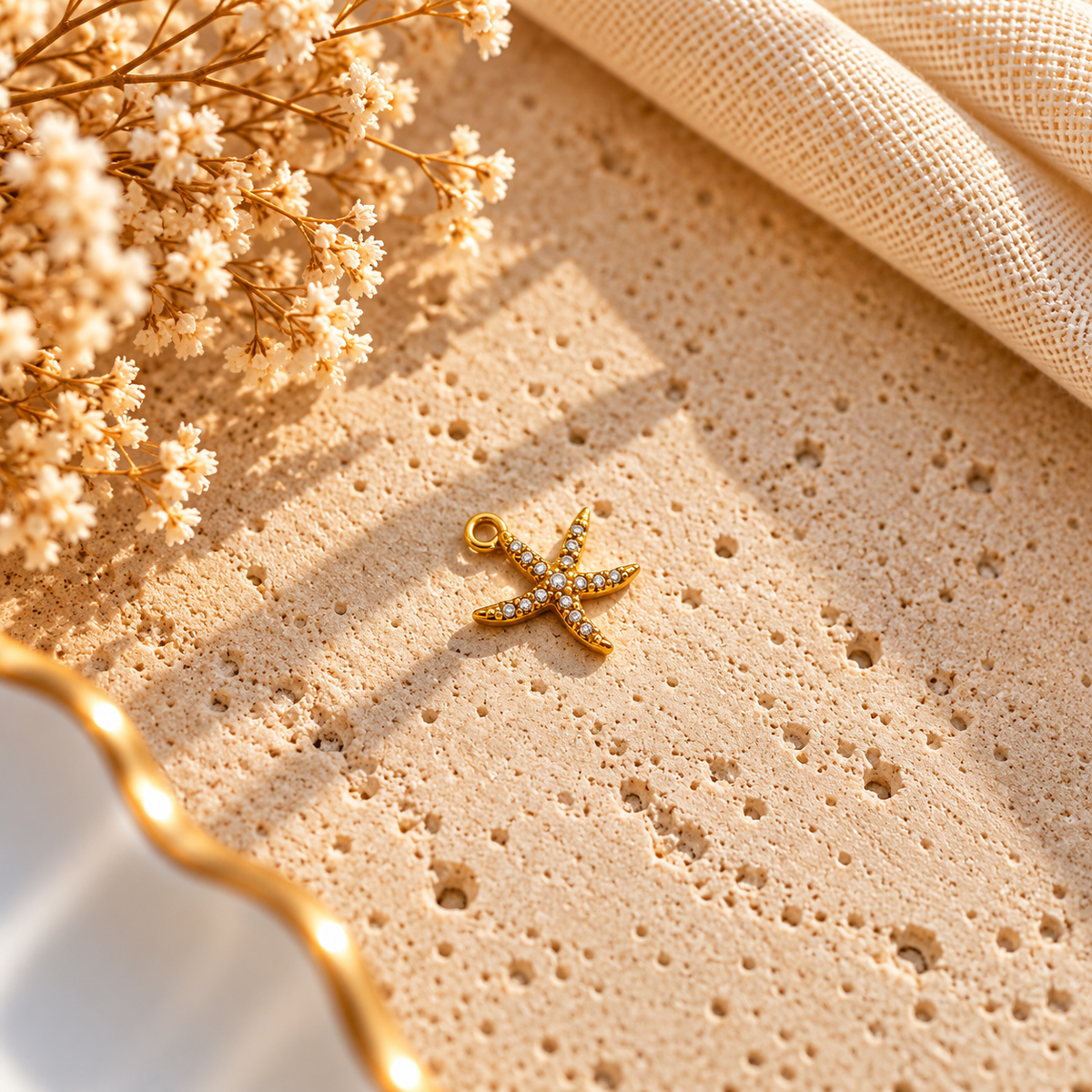 Starfish Pearl Charm