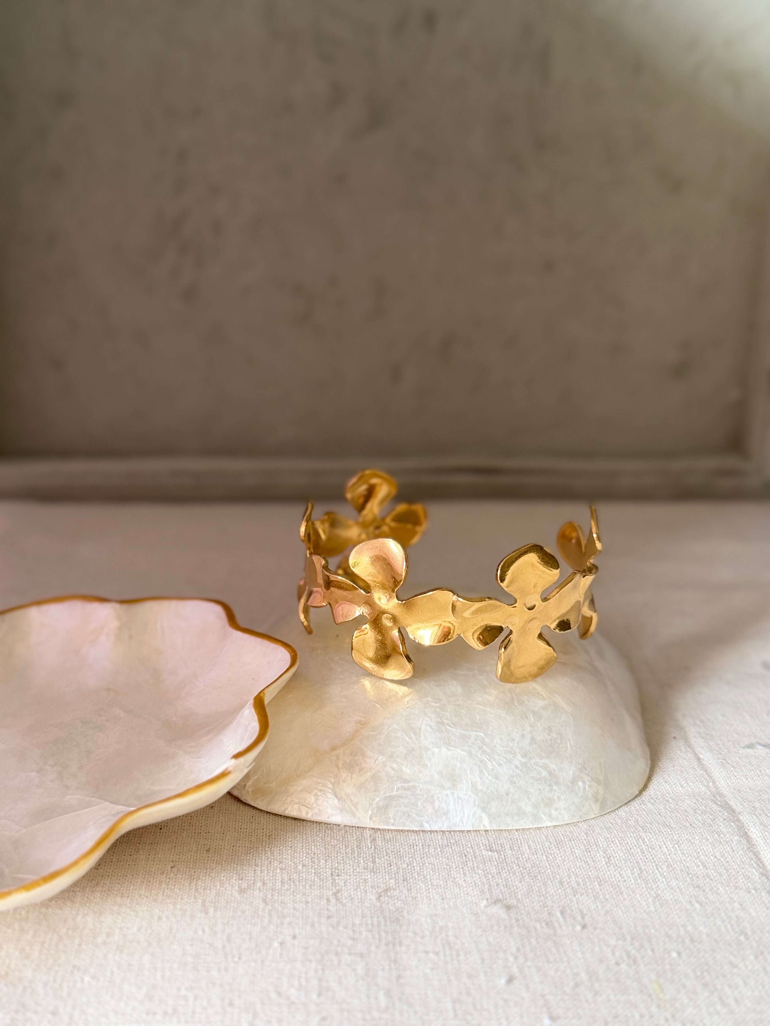 Fourfold Gold Bloom Cuff