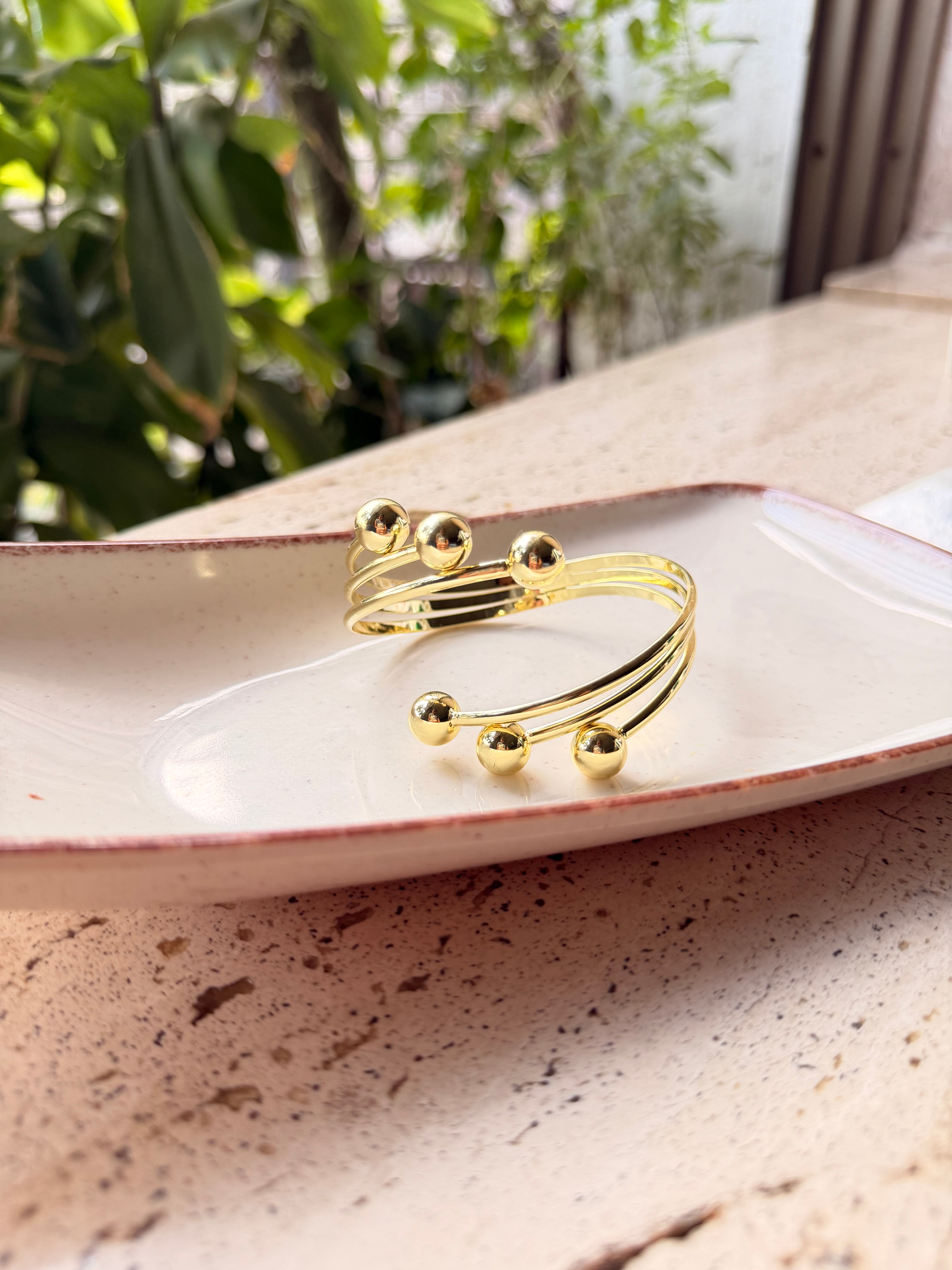 Marble Symphony Gold Cuff