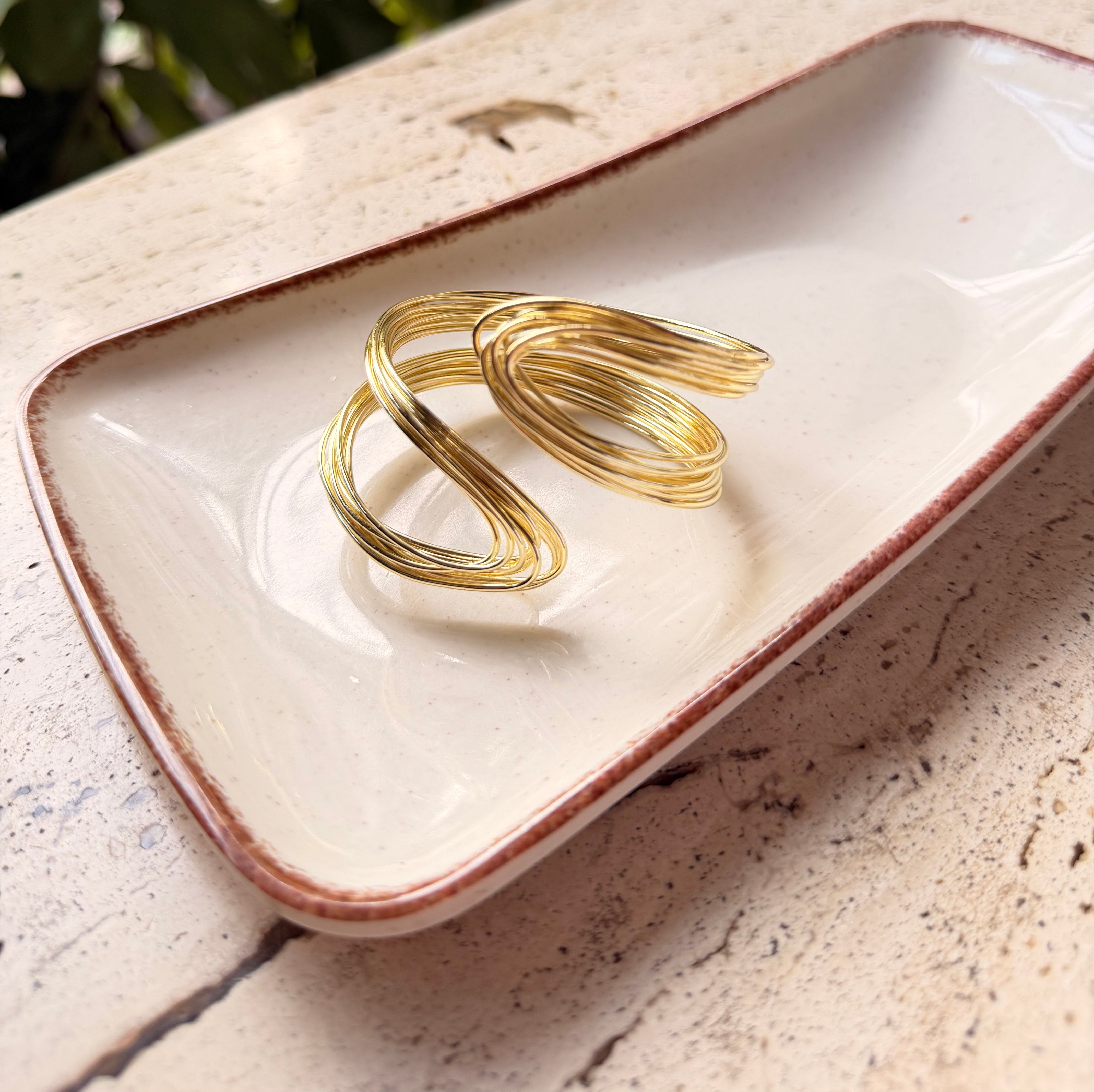 Wired Gold Cuff