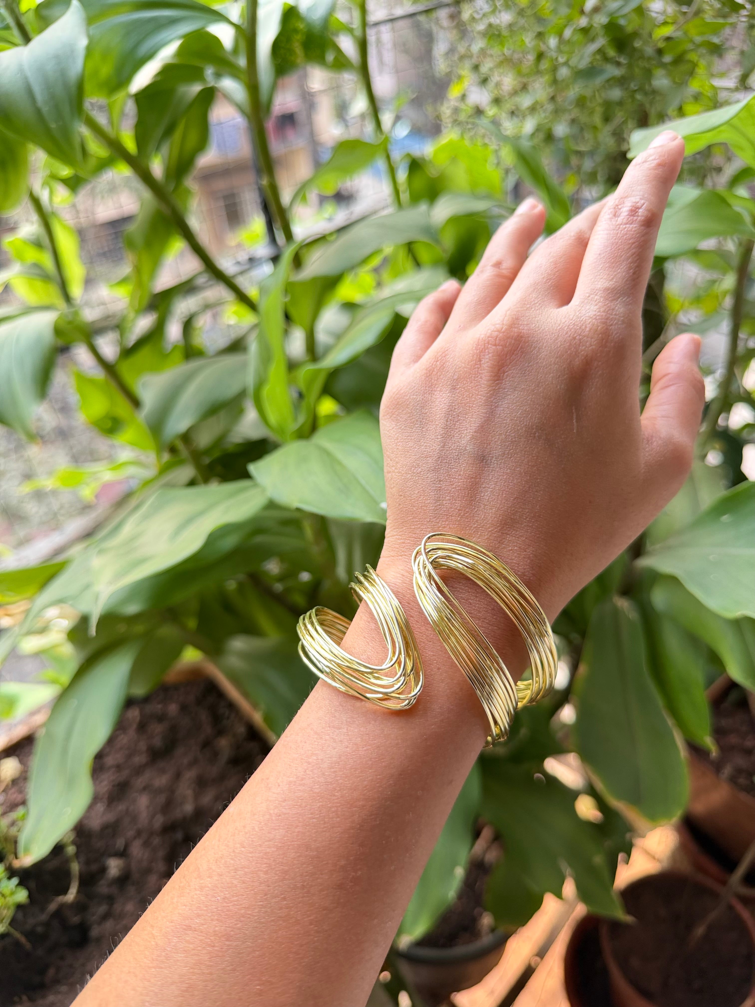 Wired Gold Cuff