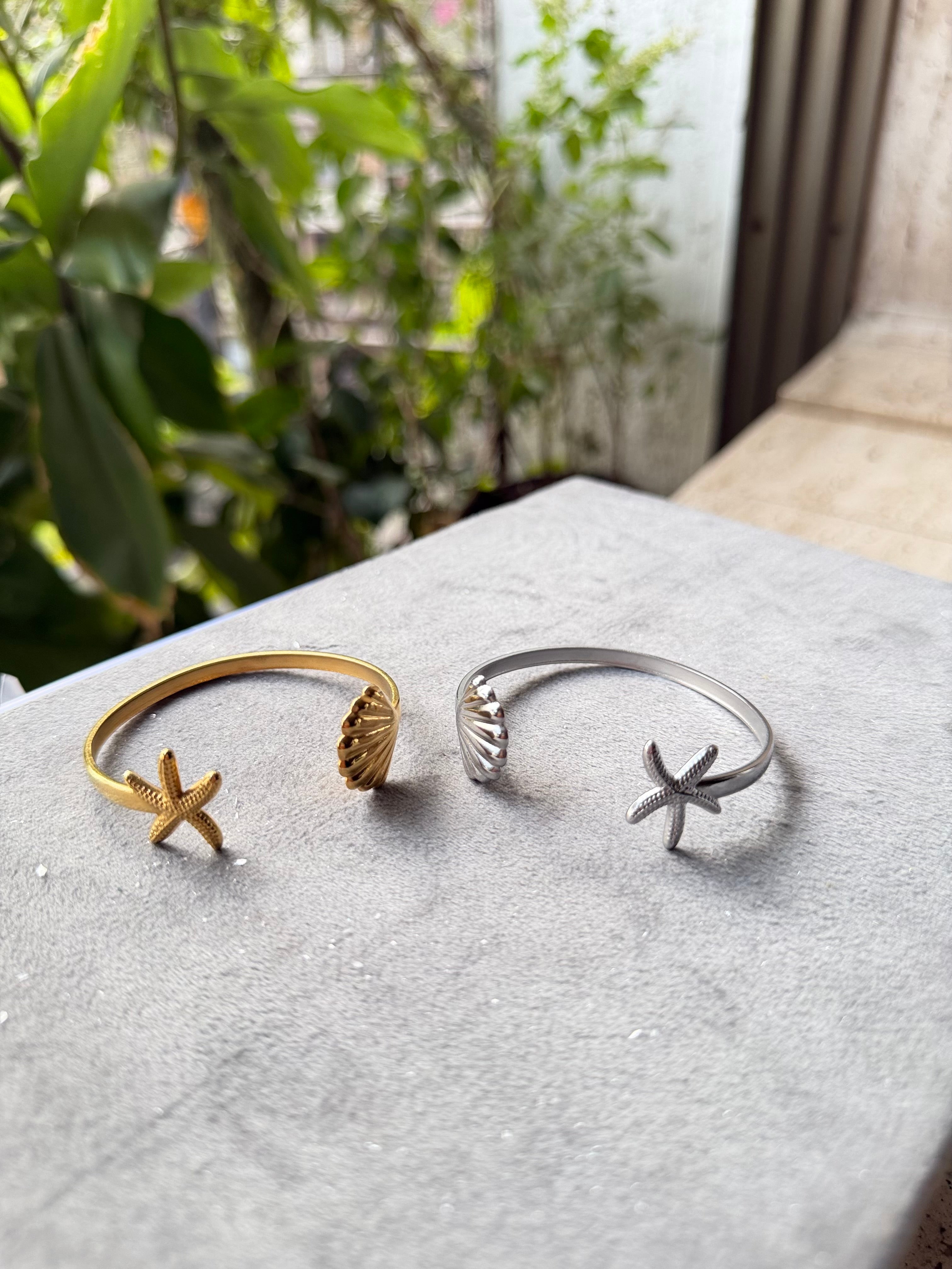 Silver beachy cuff