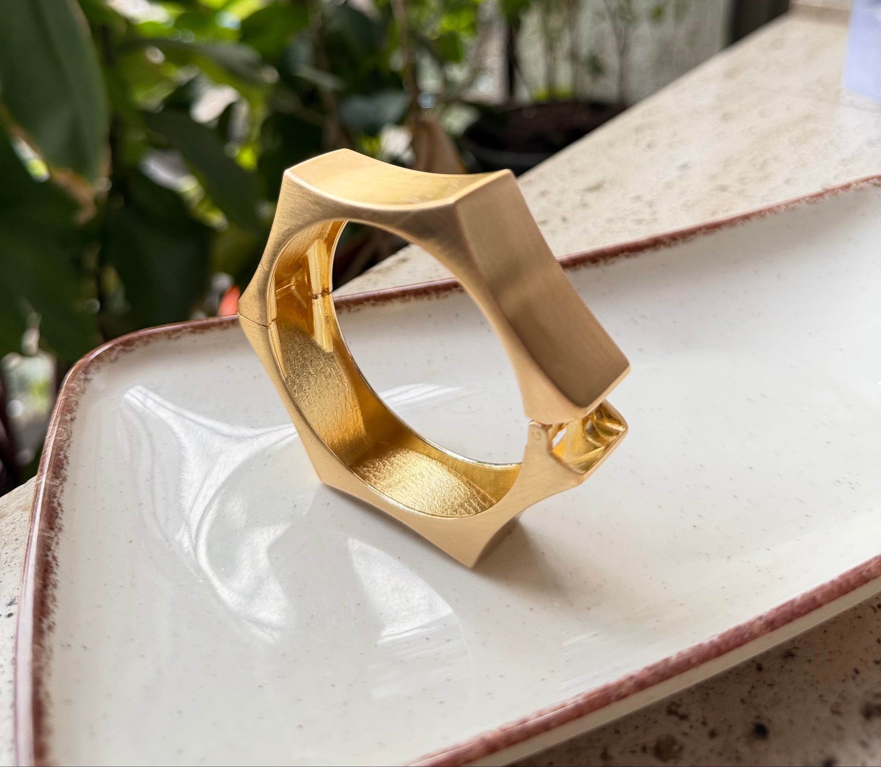 Matte Hexagon Bold cuff
