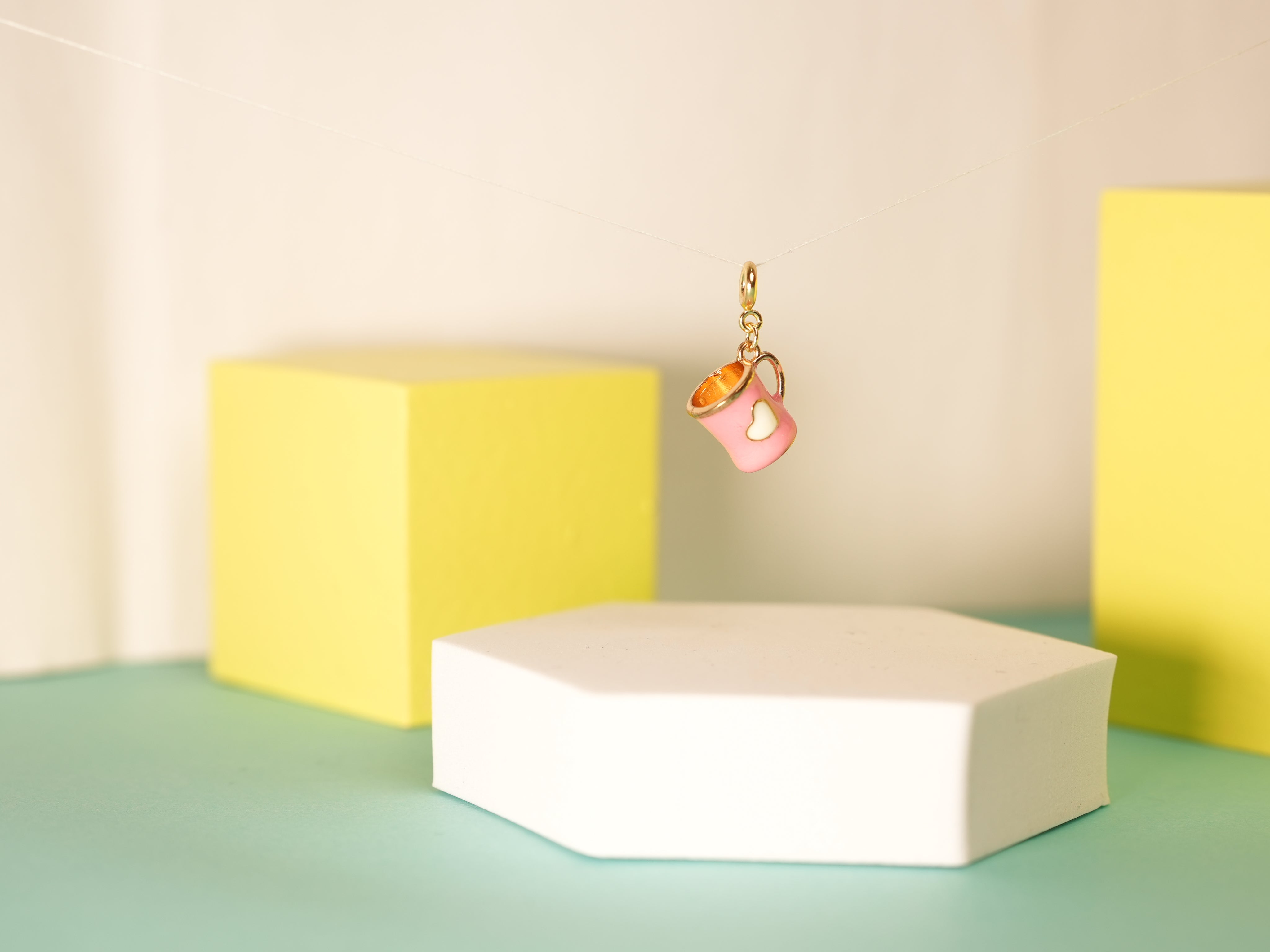 Baby pink cup charm