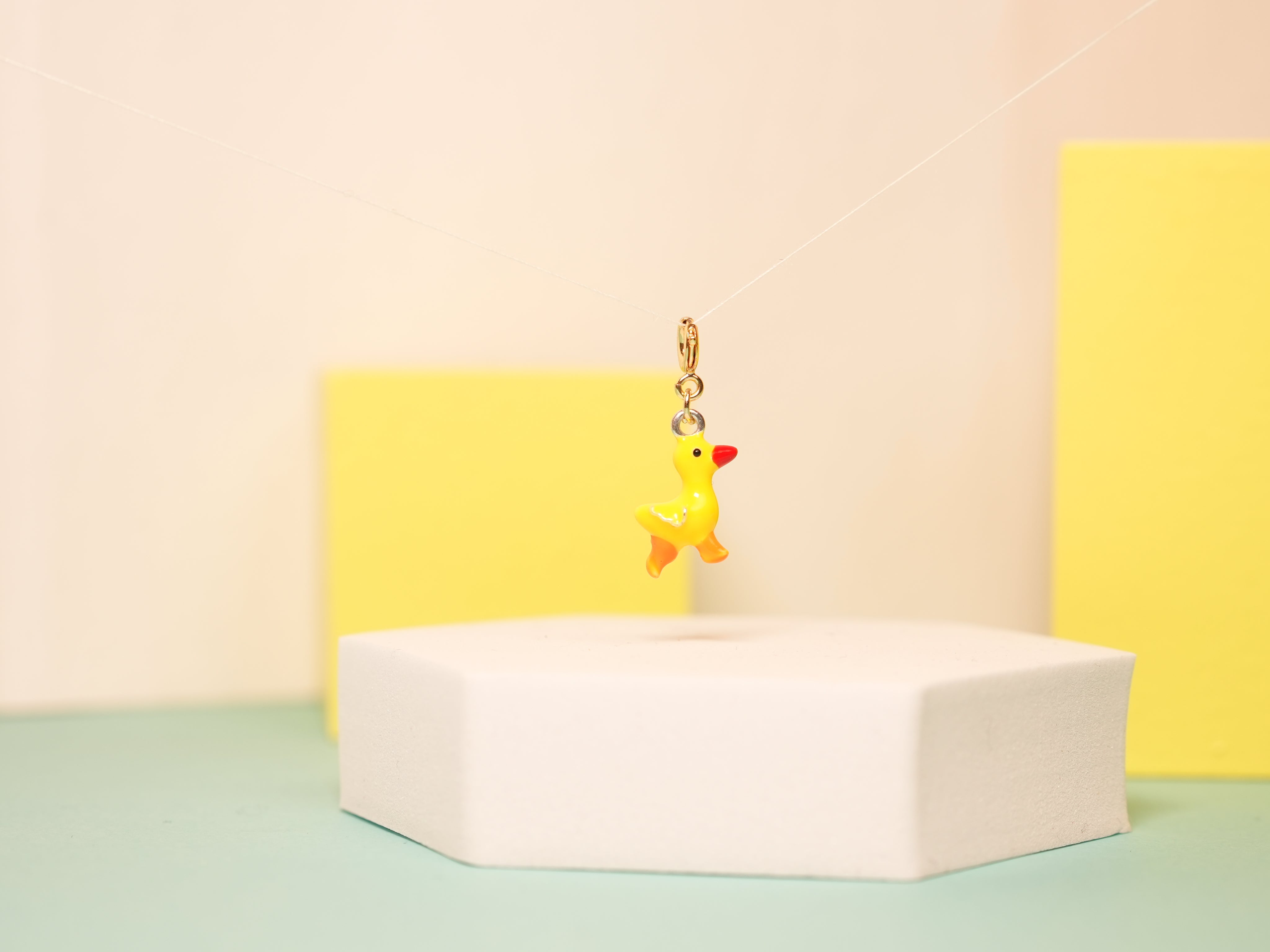 Yellow chicken charm