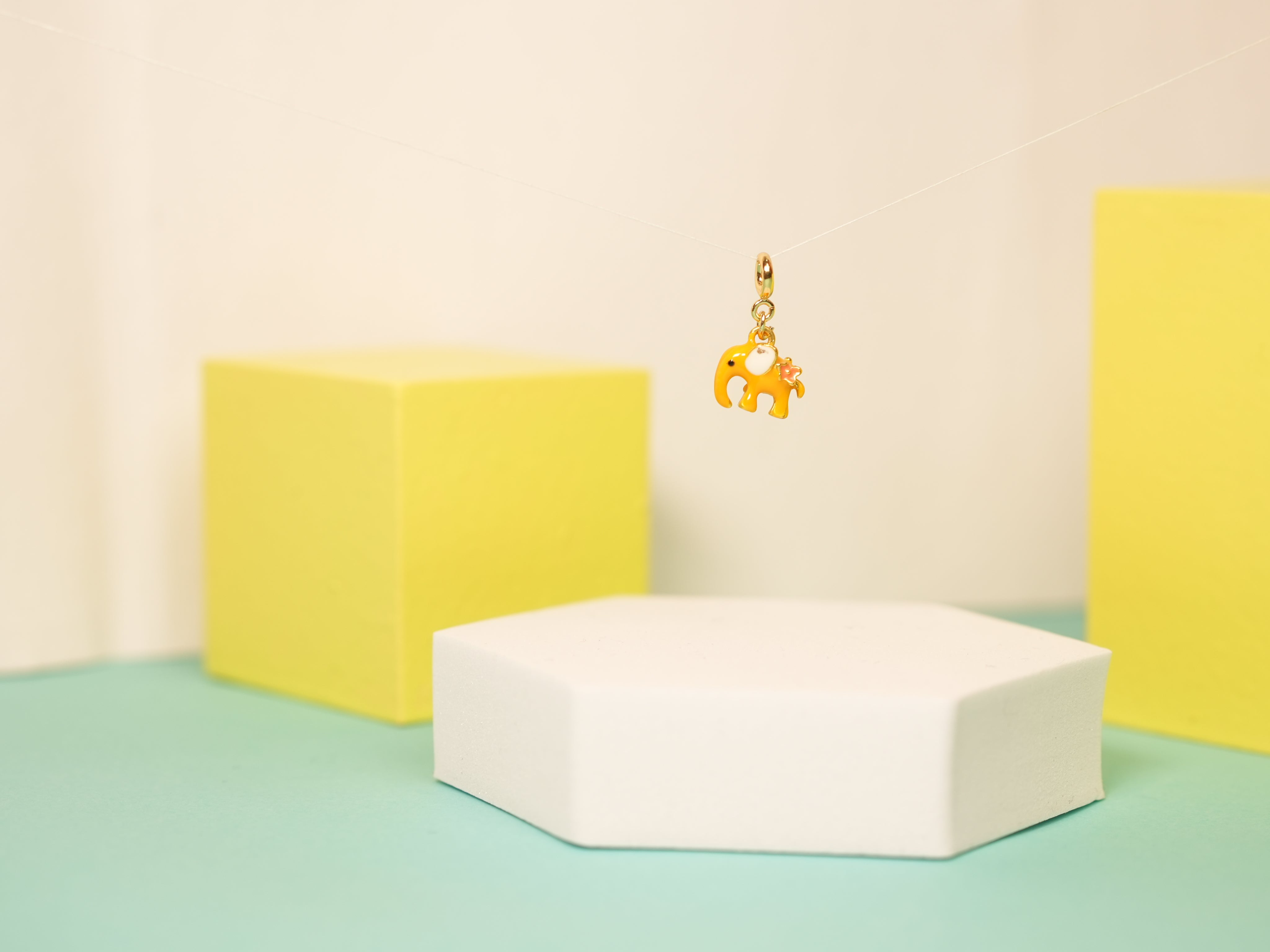 Yellow elephant charm