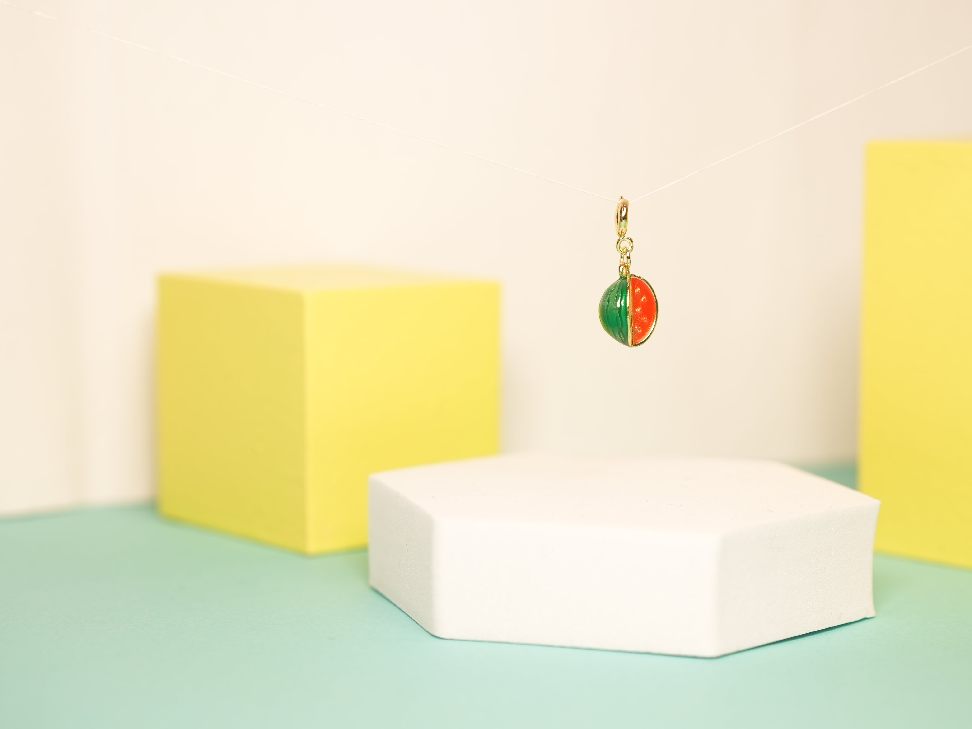 half watermelon charm