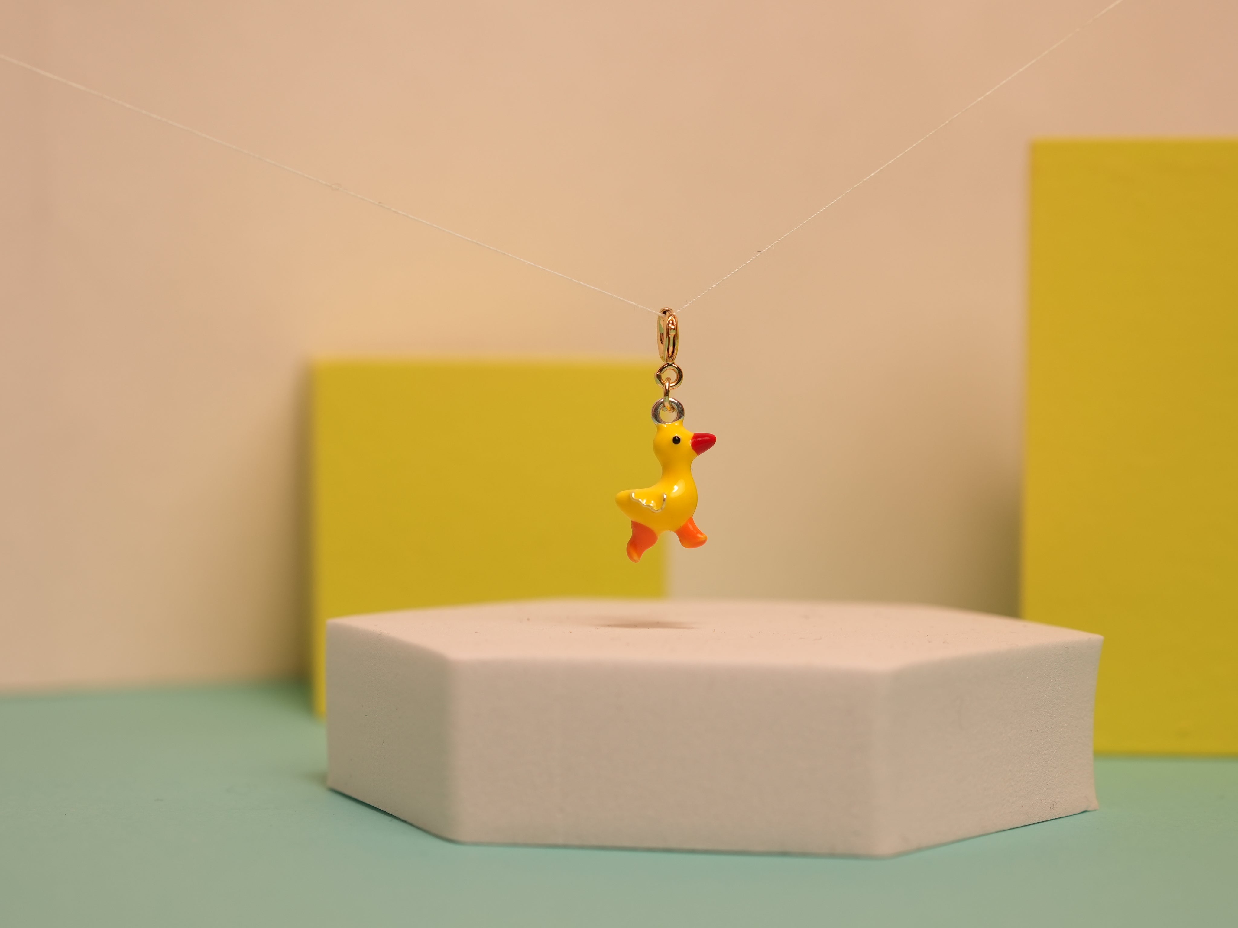 Yellow chicken charm