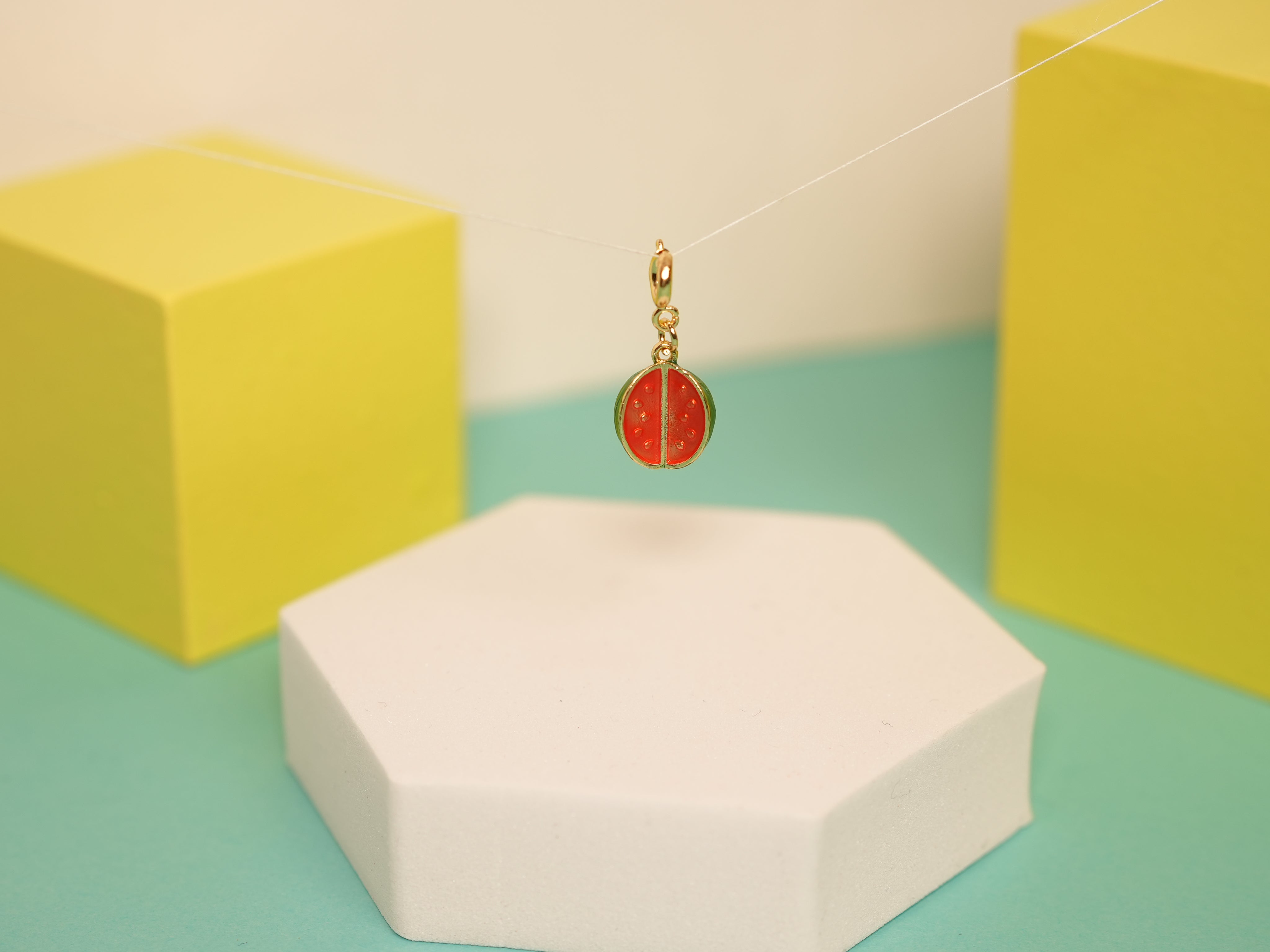 half watermelon charm