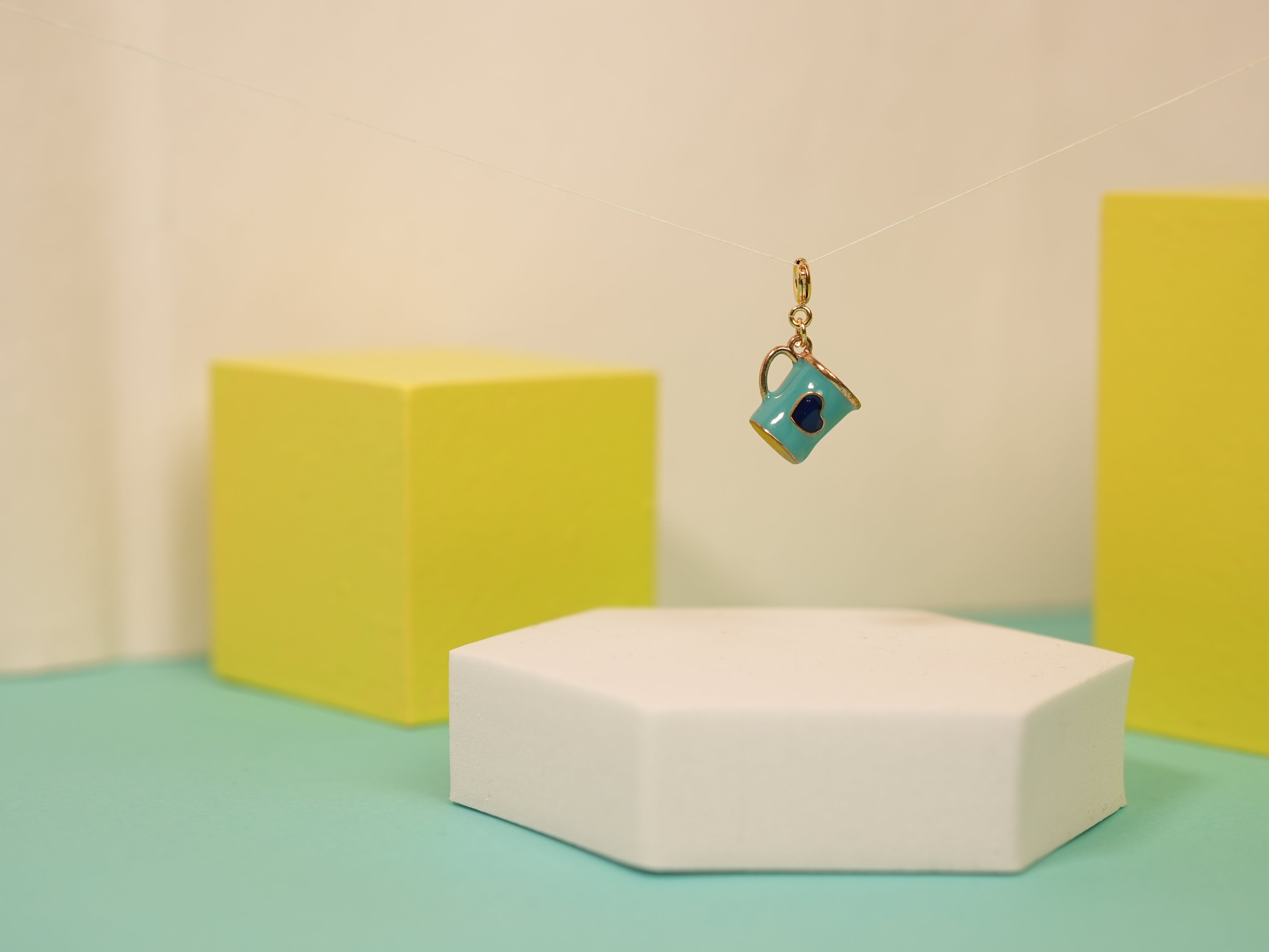 Sea green cup charm