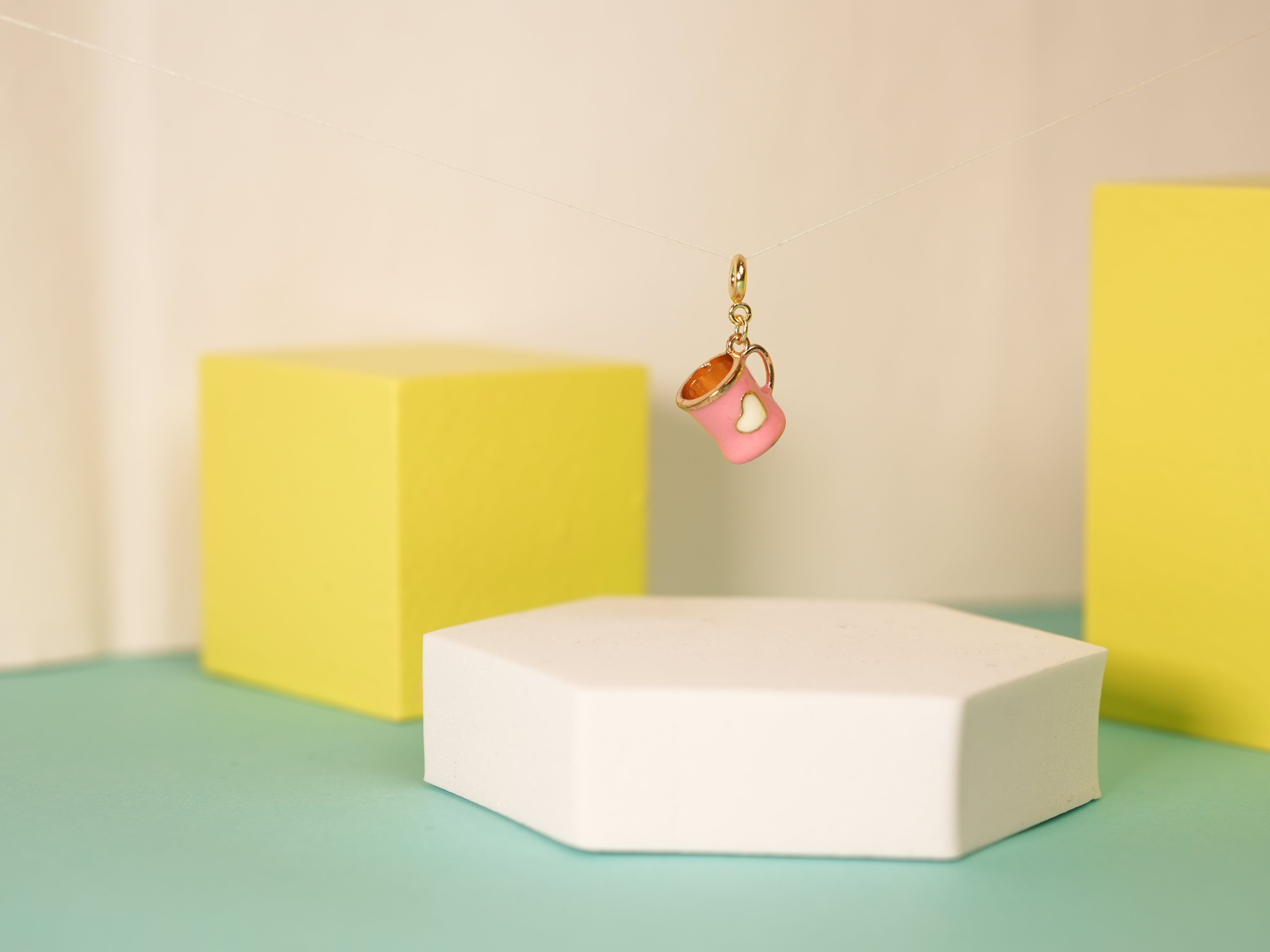 Baby pink cup charm