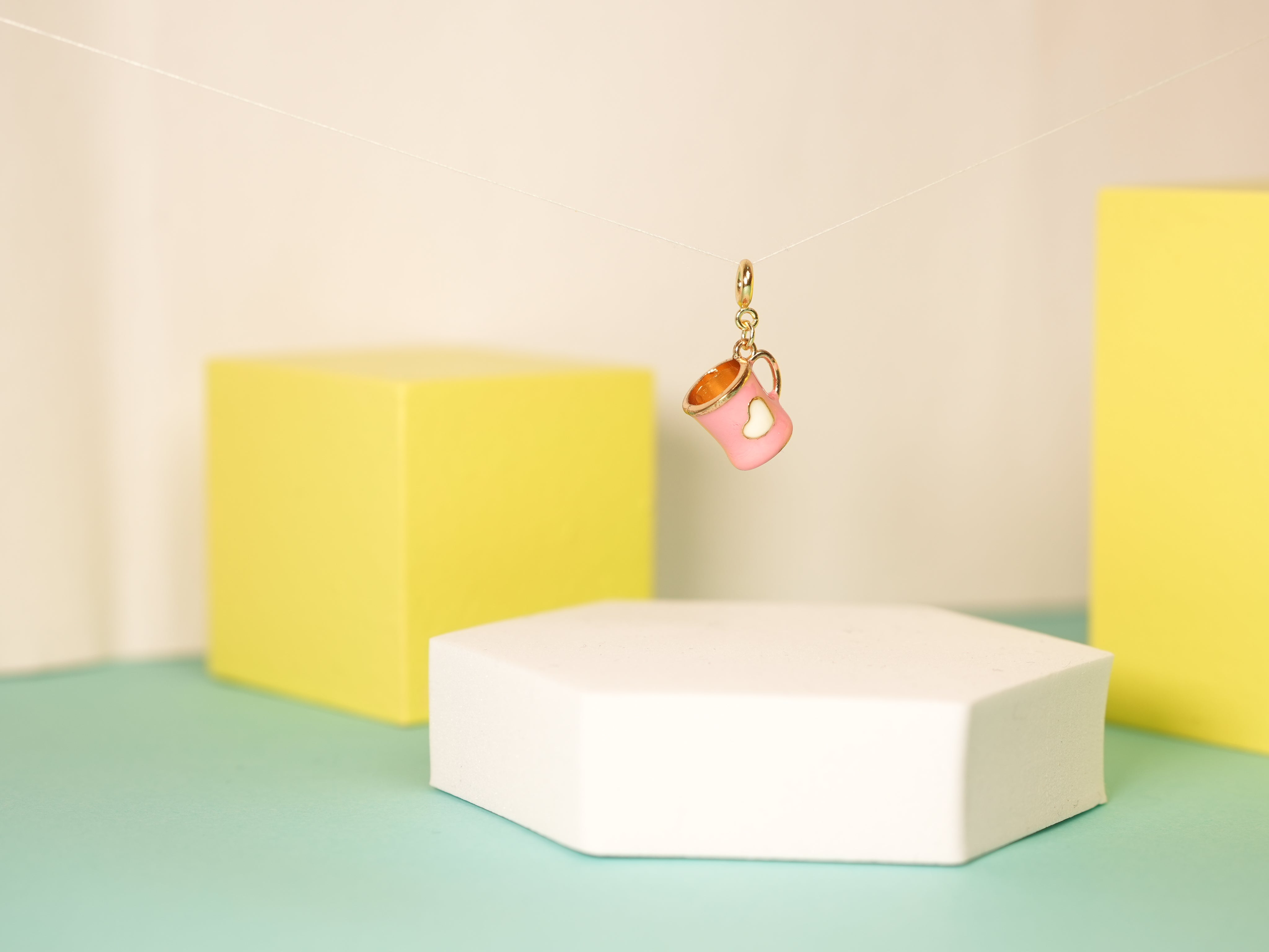 Baby pink cup charm