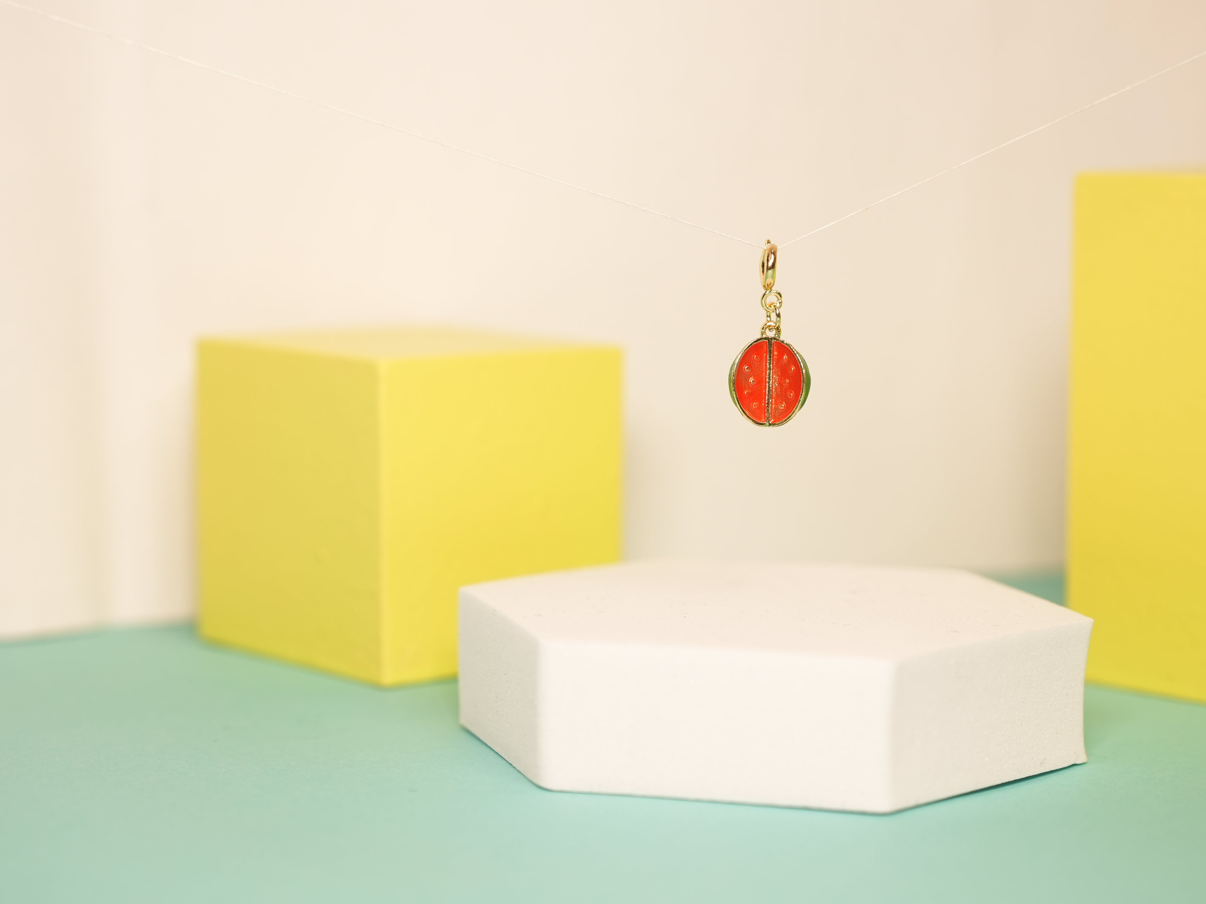half watermelon charm