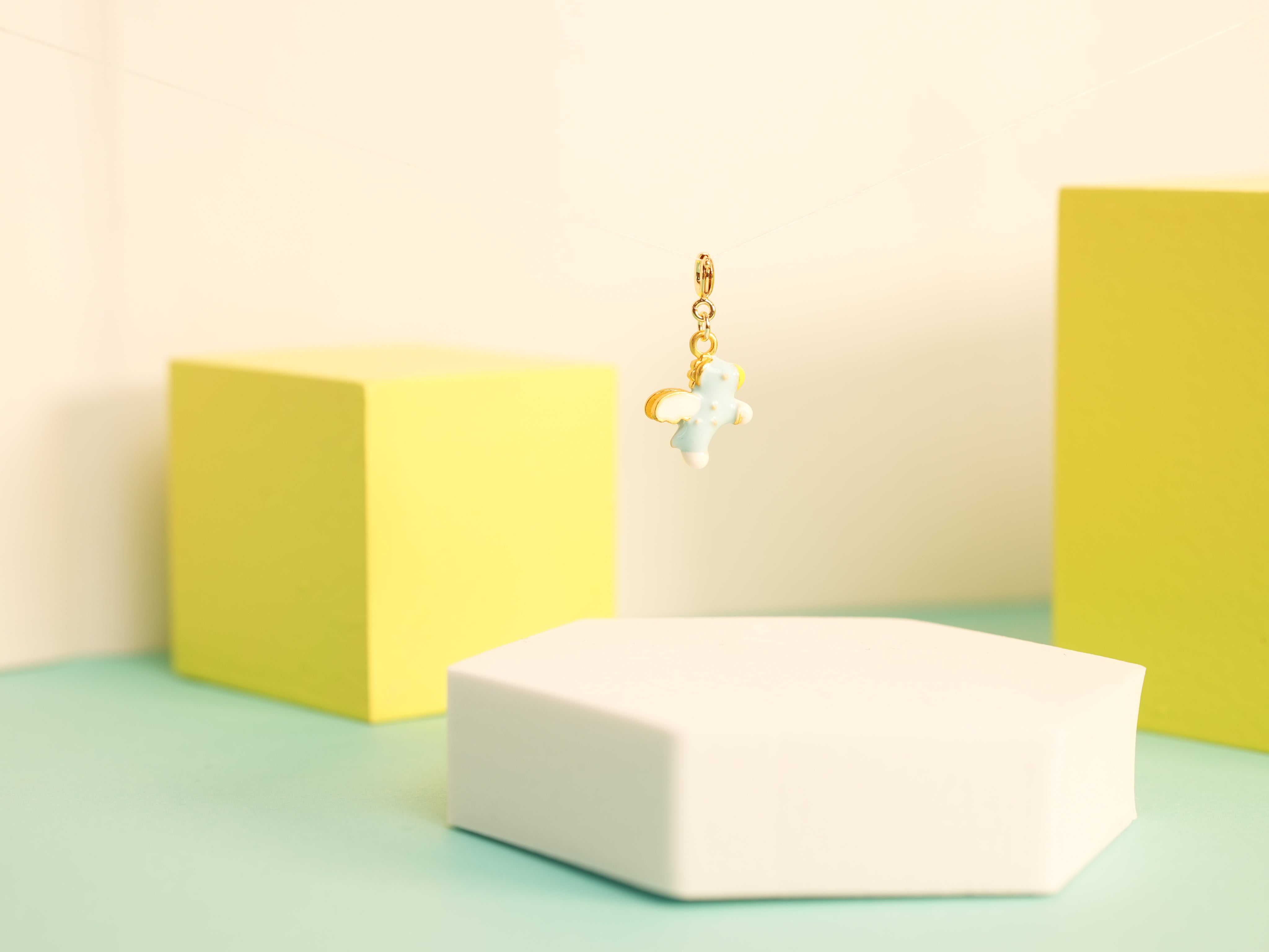 Blue unicorn charm
