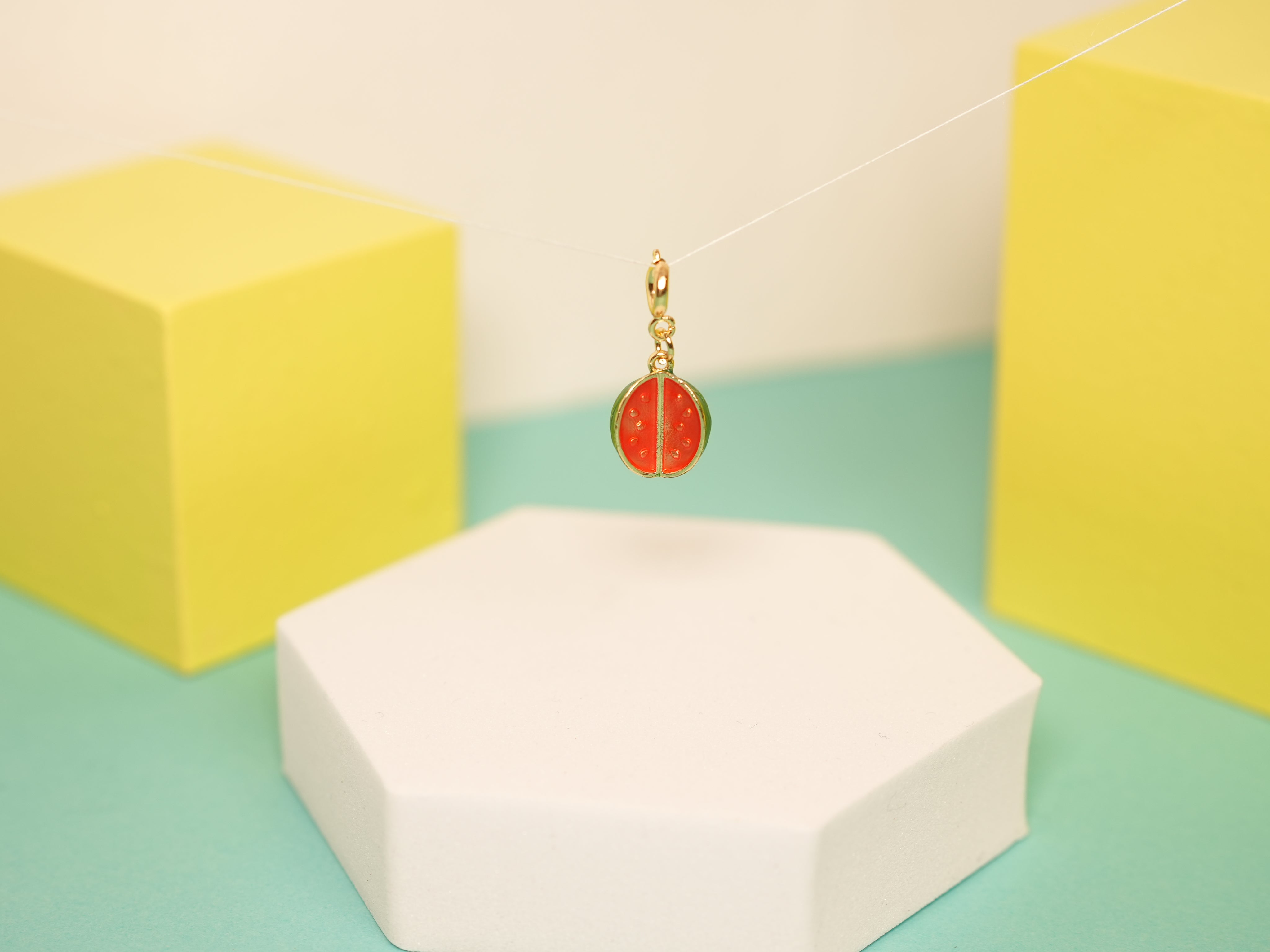 half watermelon charm