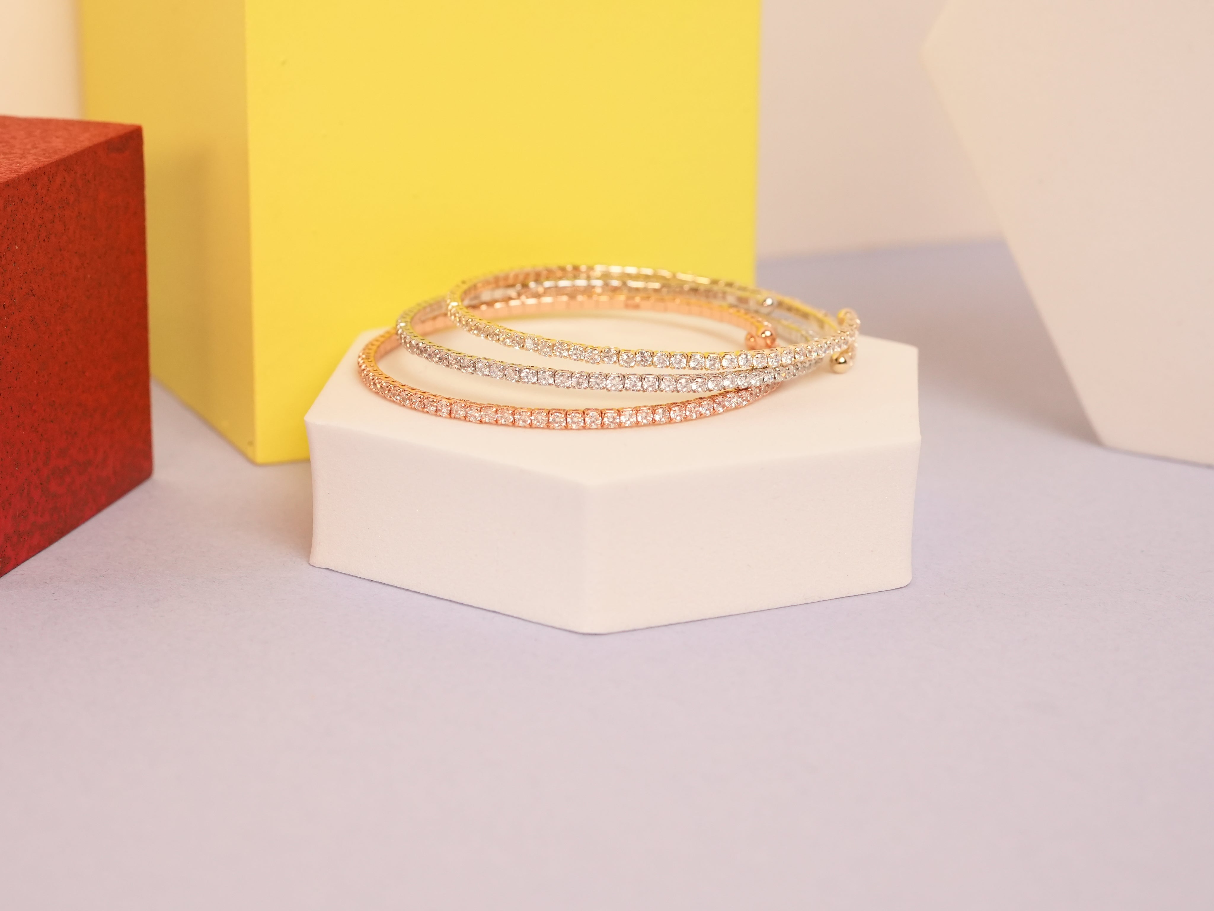 Crystal Single Streamline Rosegold