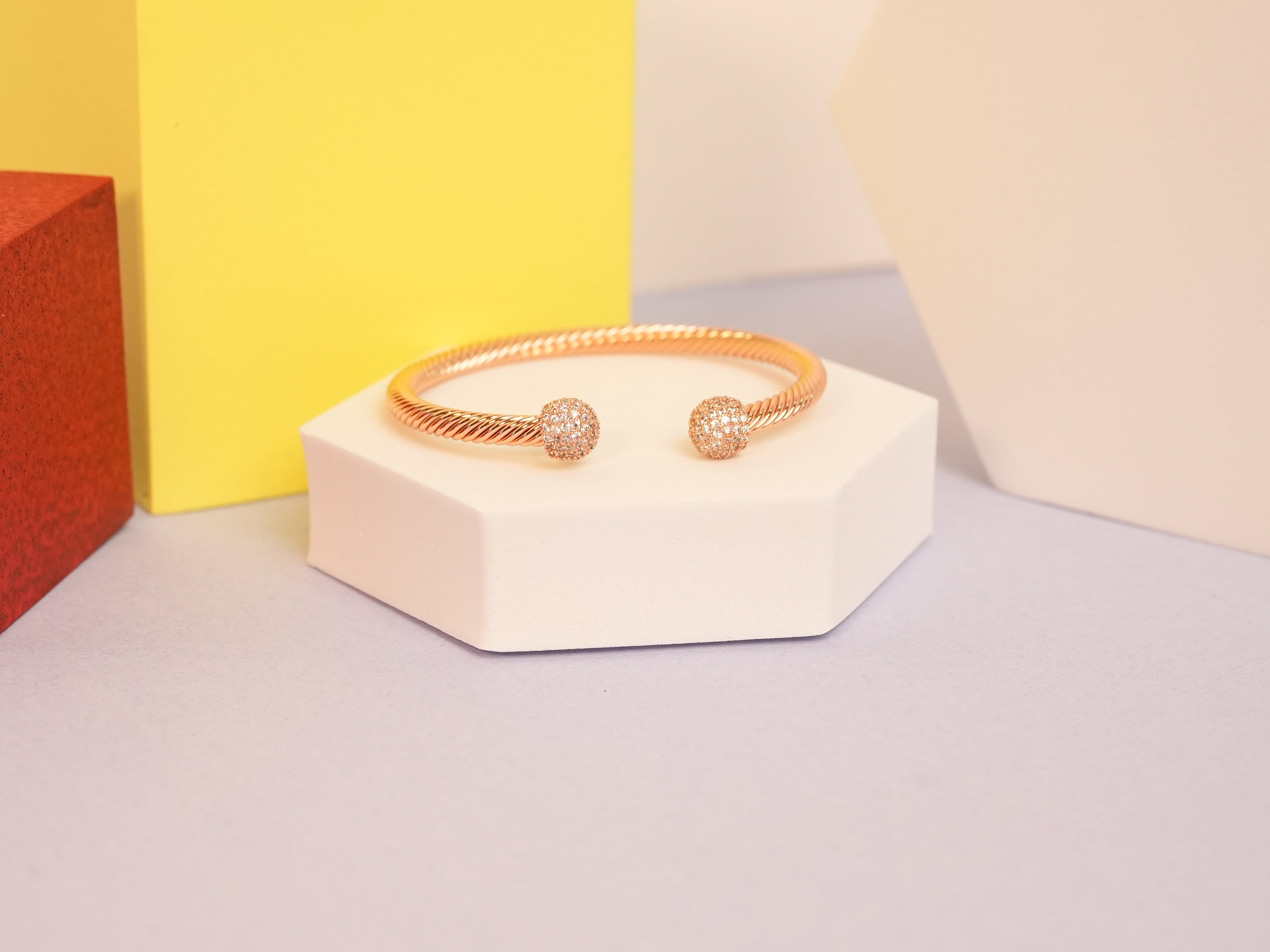 Roed pave ball rose gold