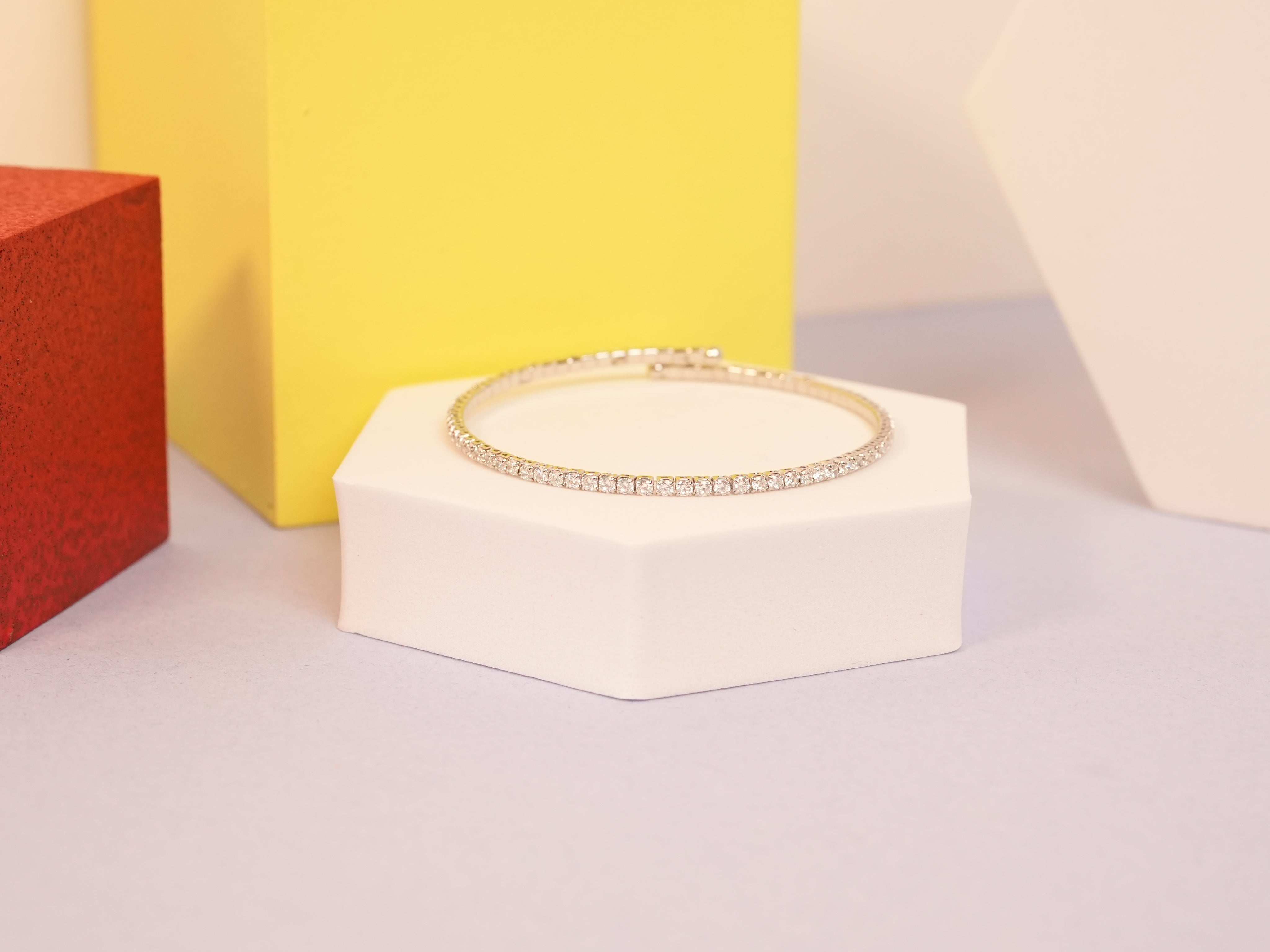 Crystal Single Streamline Silver