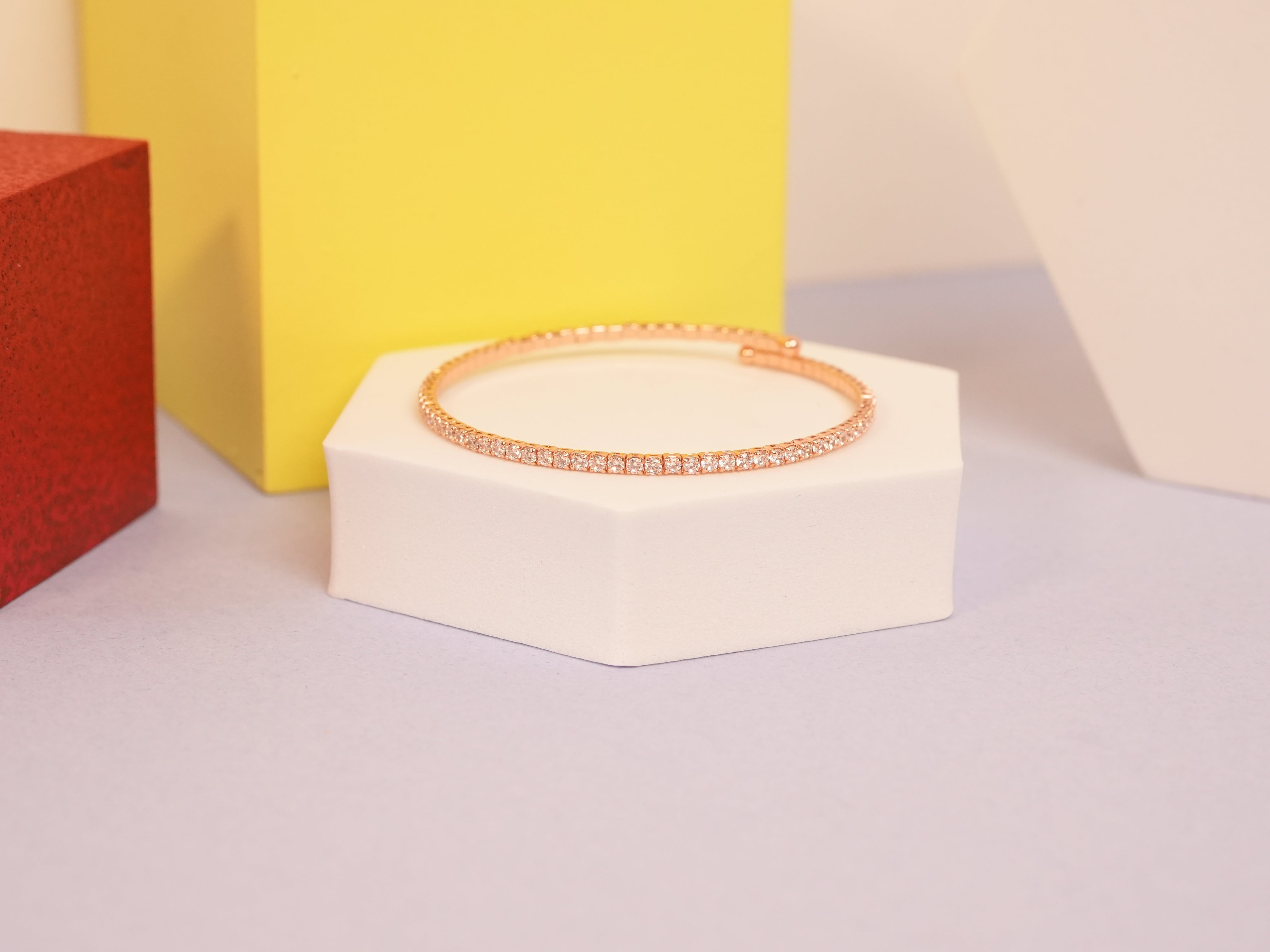 Crystal Single Streamline Rosegold