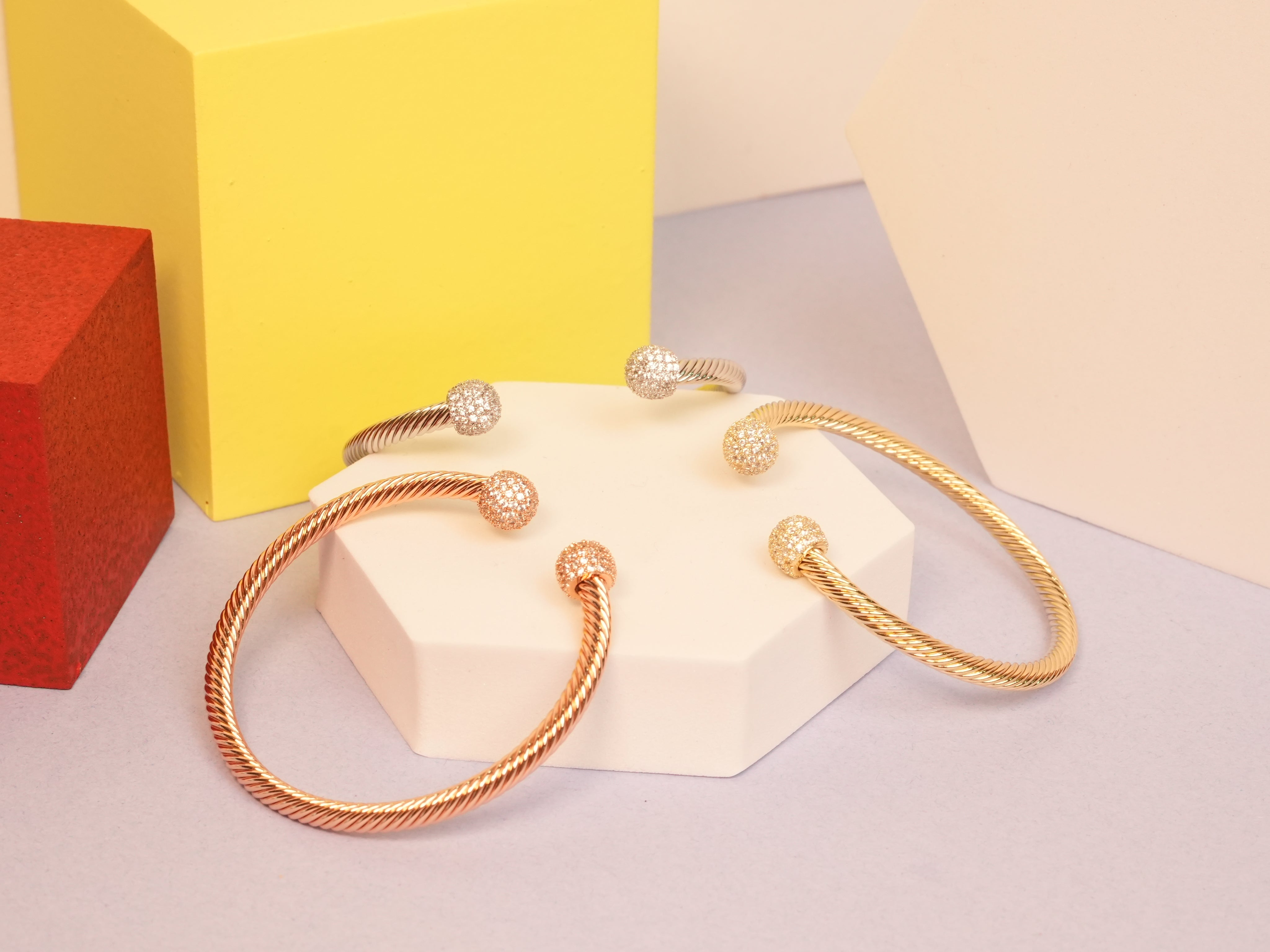 Roed pave ball rose gold