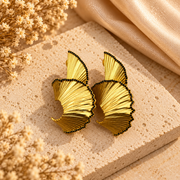 Big Swirl black Earrings