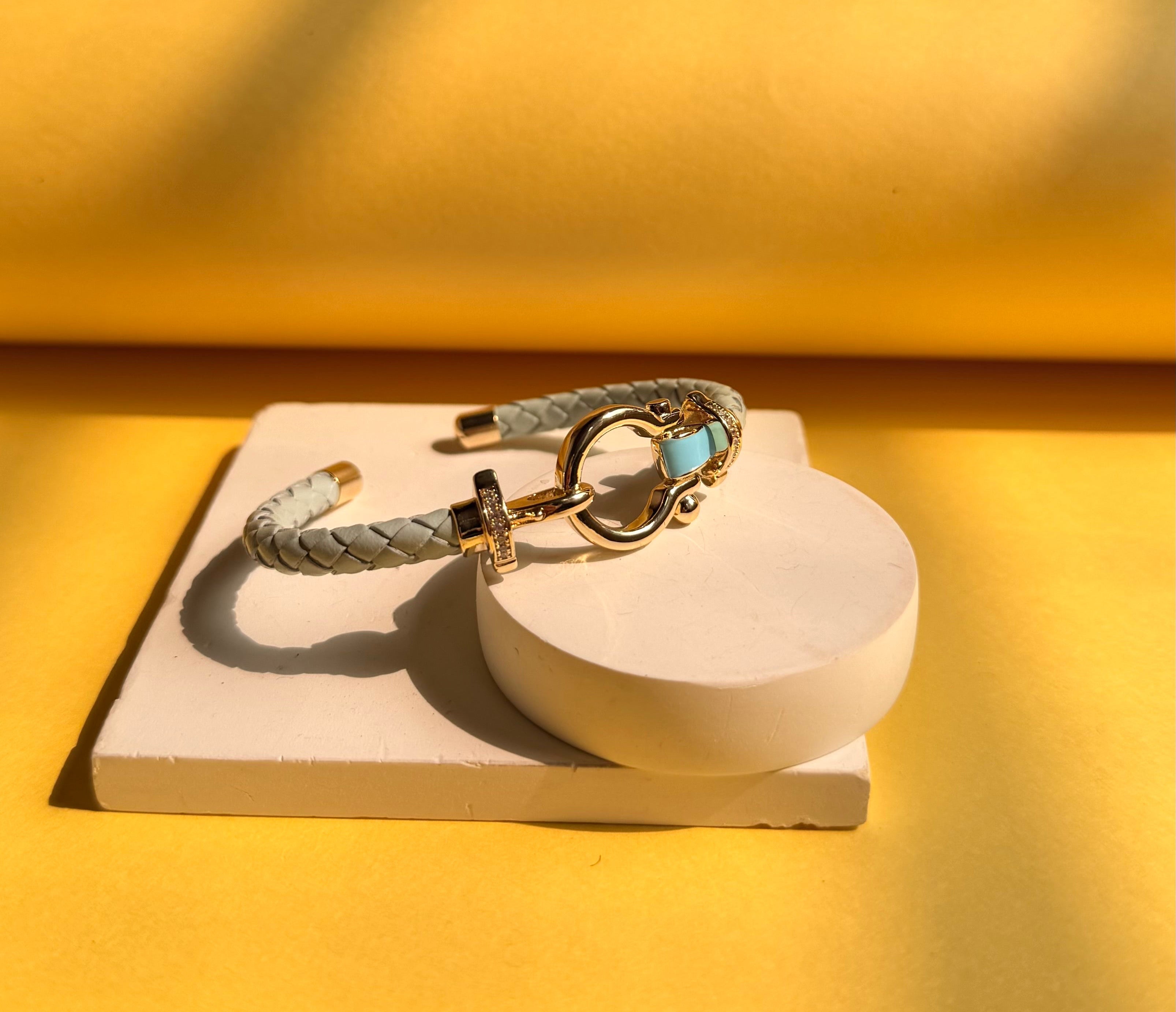 Ice blue link bracelet