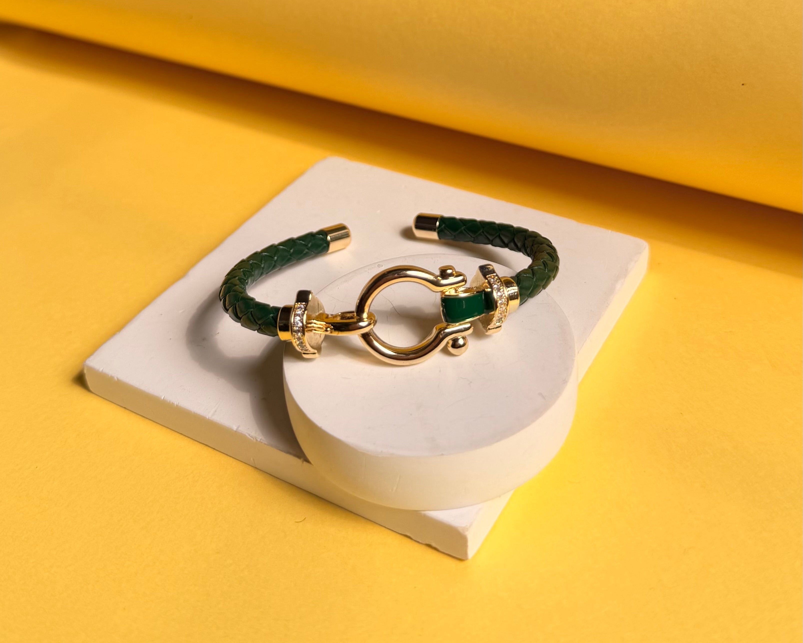 Emerald Link leather