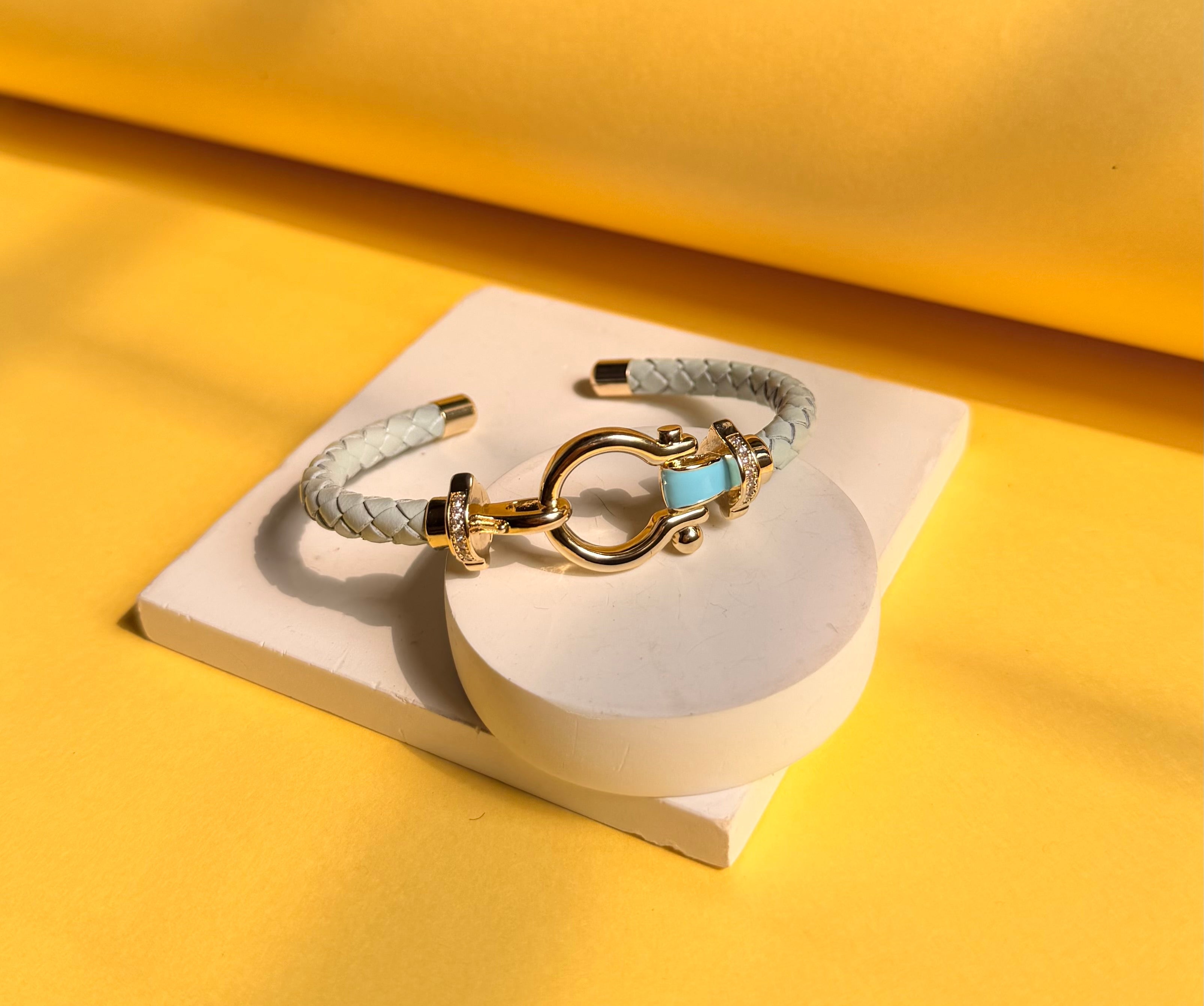 Ice blue link bracelet