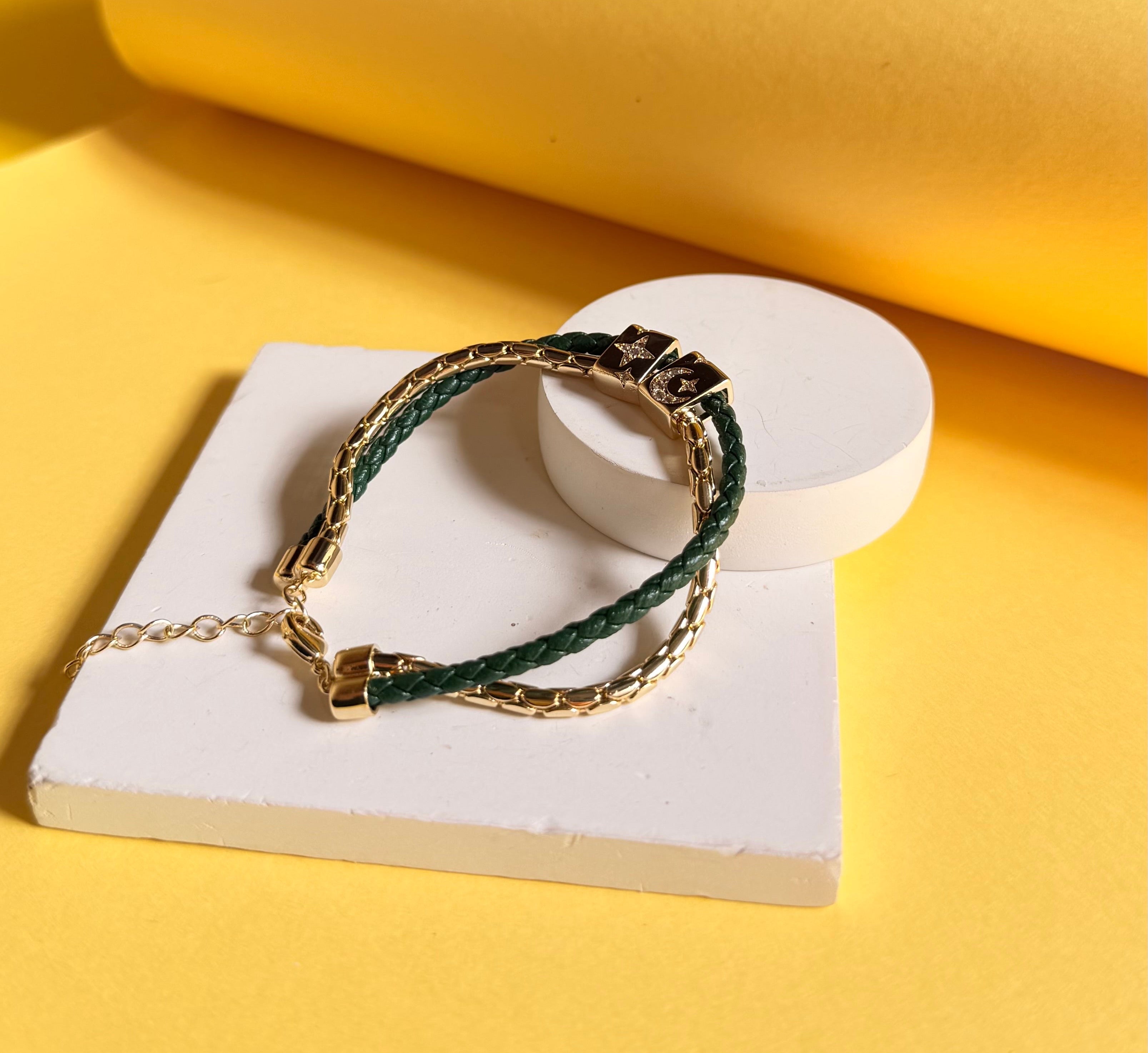 Emerald Celestial Square Leather