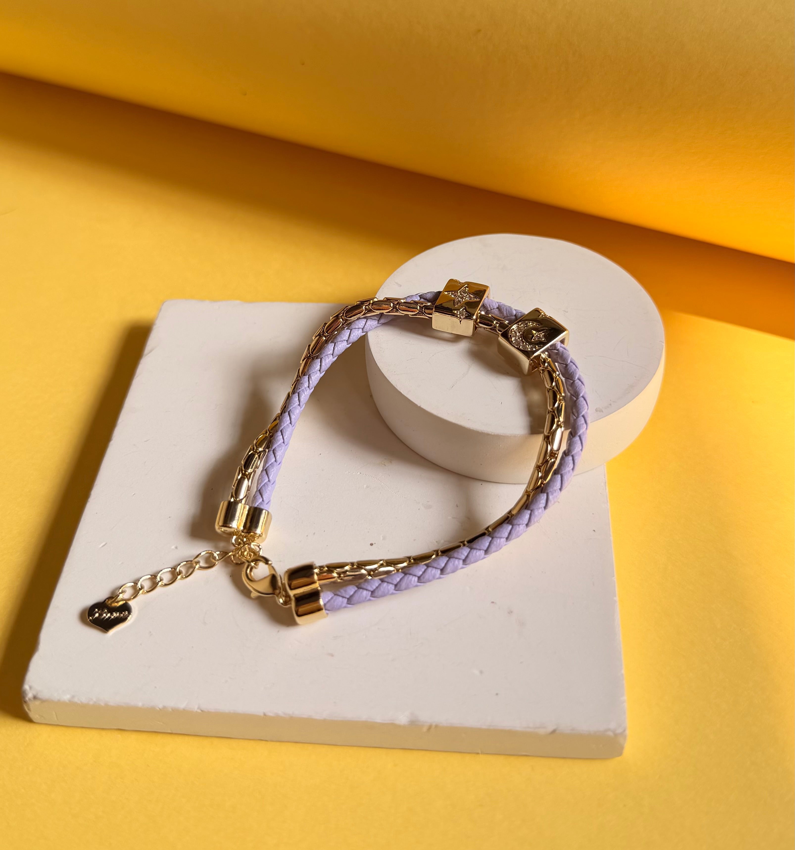 Lilac Celestial Square Leather